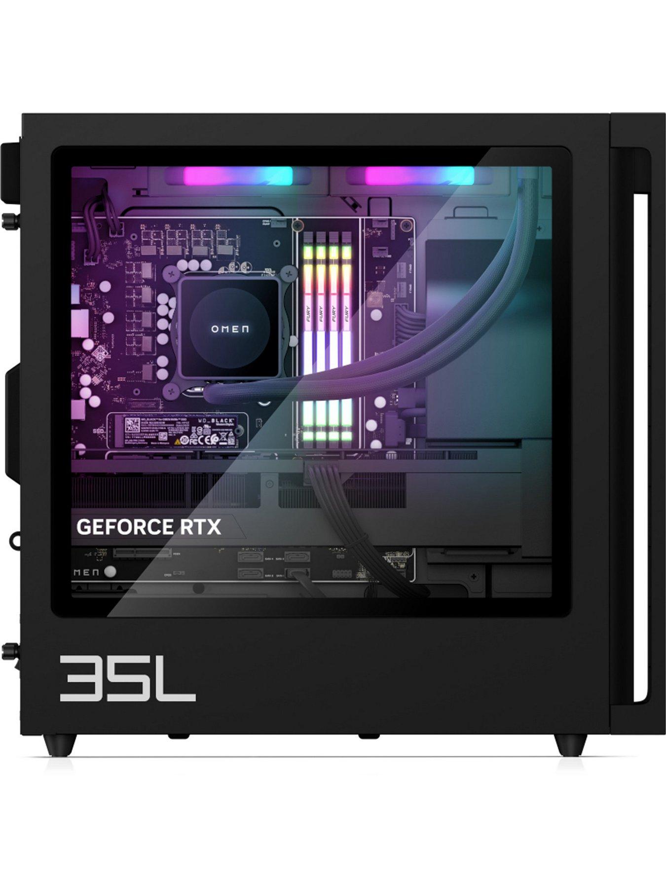 Image 2 of 7 of HP GT16-0028na Gaming Desktop - GeForce RTX 5060 Ti - AMD Ryzen 7 - 16GB RAM - 1TB - Black