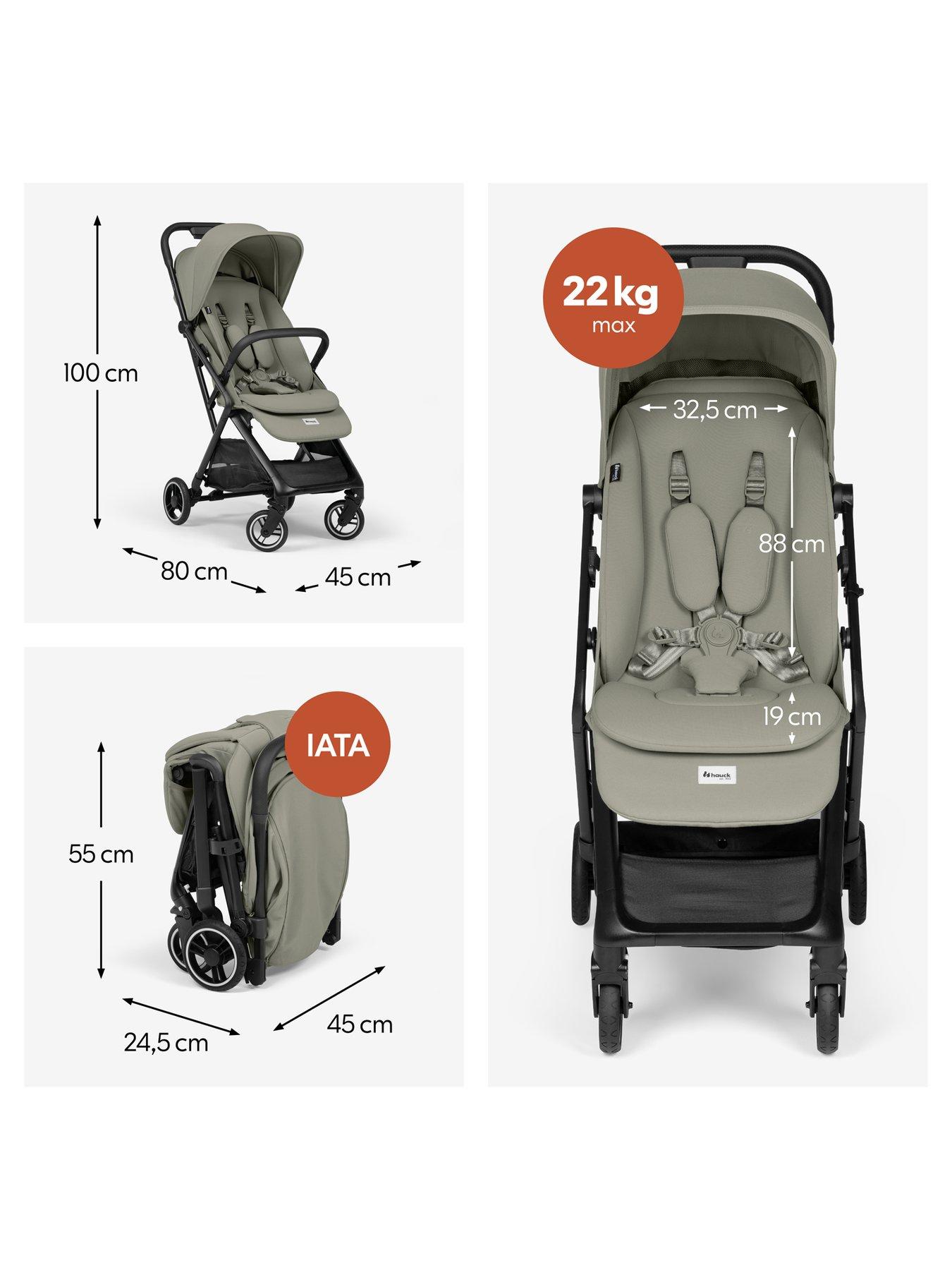 Image 3 of 7 of Hauck Fly N Care Stroller - Sage Green