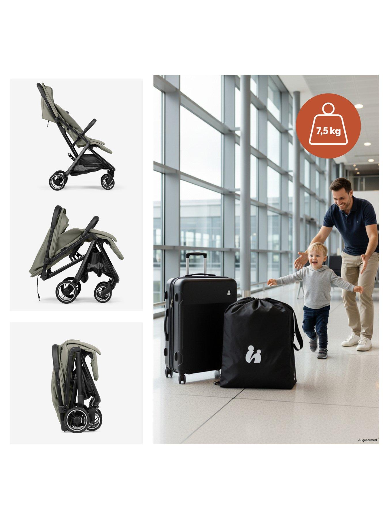 Image 4 of 7 of Hauck Fly N Care Stroller - Sage Green