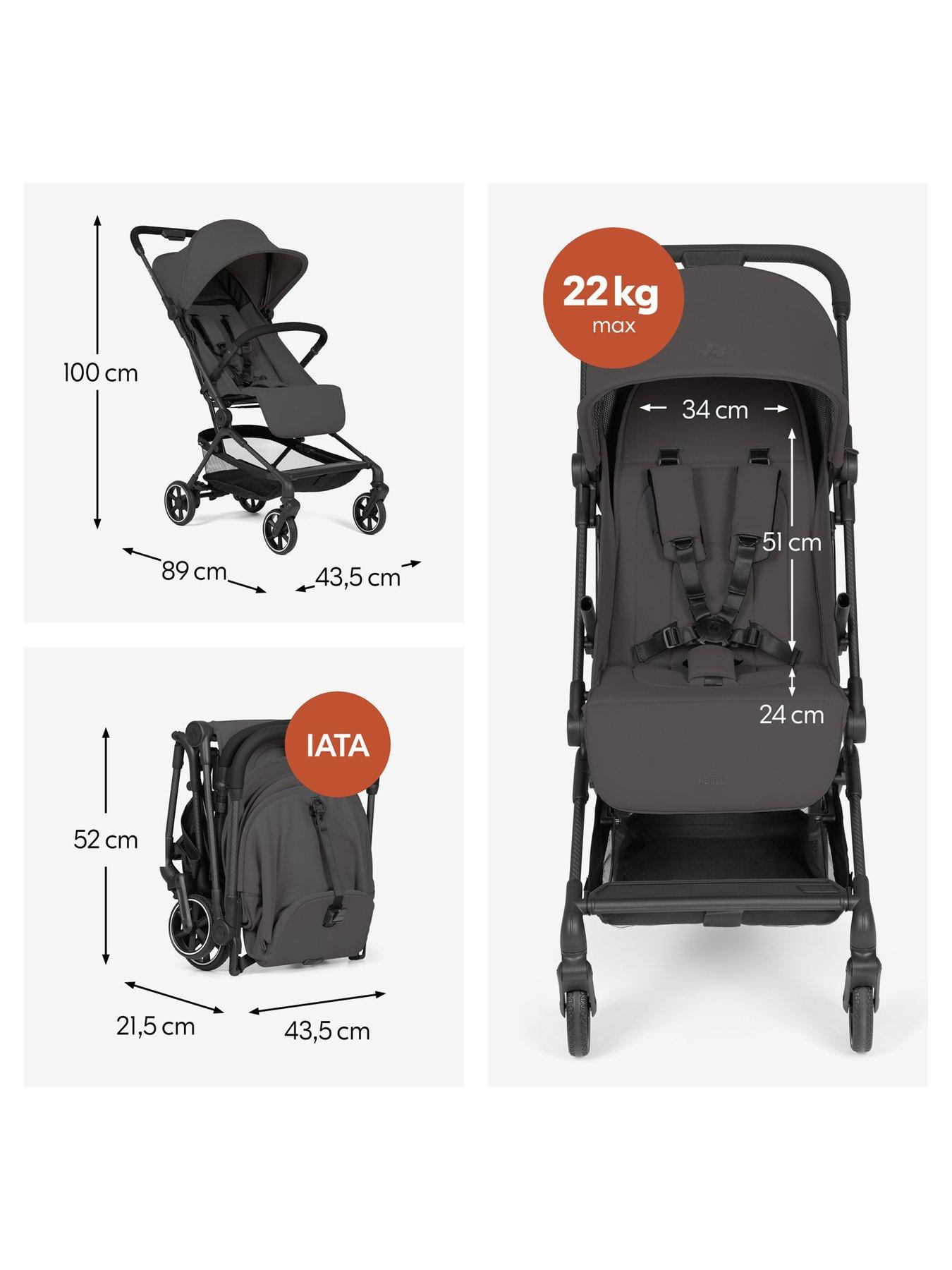 Image 4 of 8 of Hauck Lite N Care Stroller - Dark Anthracite