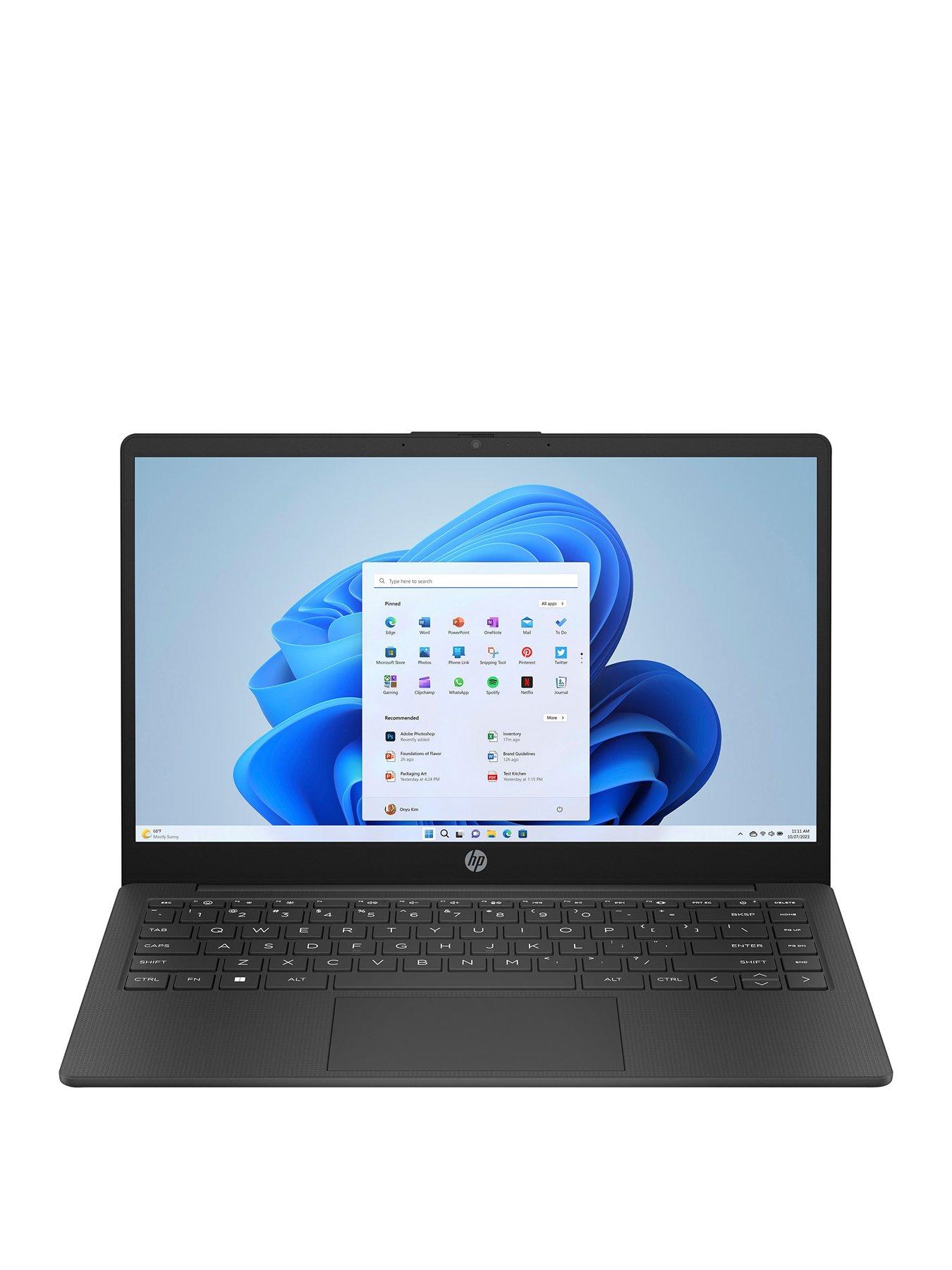 Image 1 of 5 of HP Laptop 14-em0018na&nbsp;- 14in HD,&nbsp;AMD Athlon Silver 7120U, 4GB RAM, 128GB SSD&nbsp;- Black