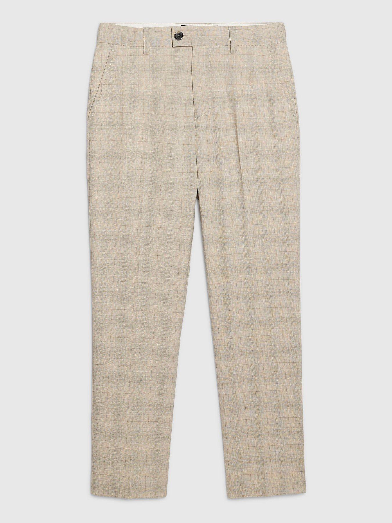 River Island Older Boys Tailored Suit Trousers - Beige