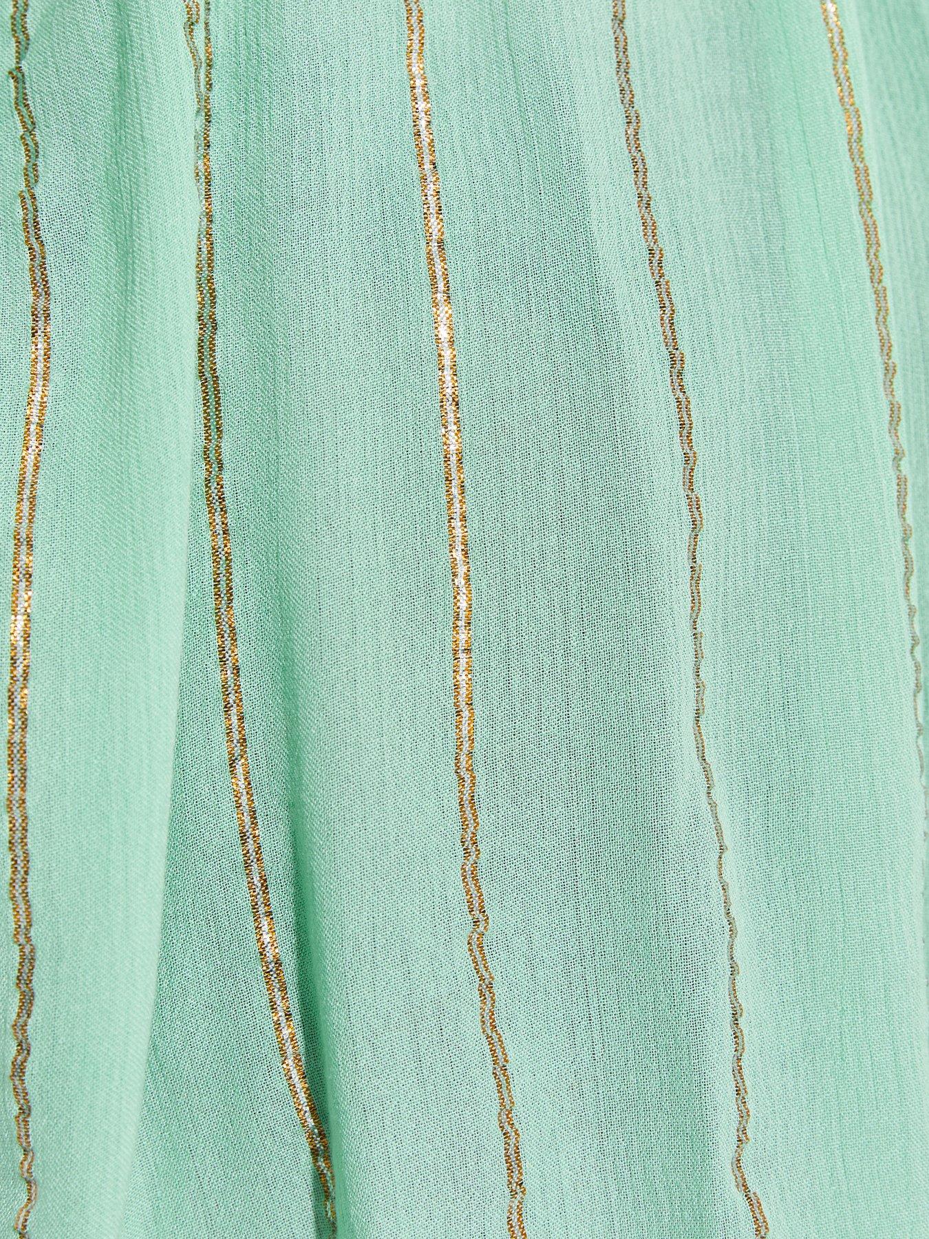 Image 6 of 6 of New Look Turquoise Plaited Belt Beach Mini Dress