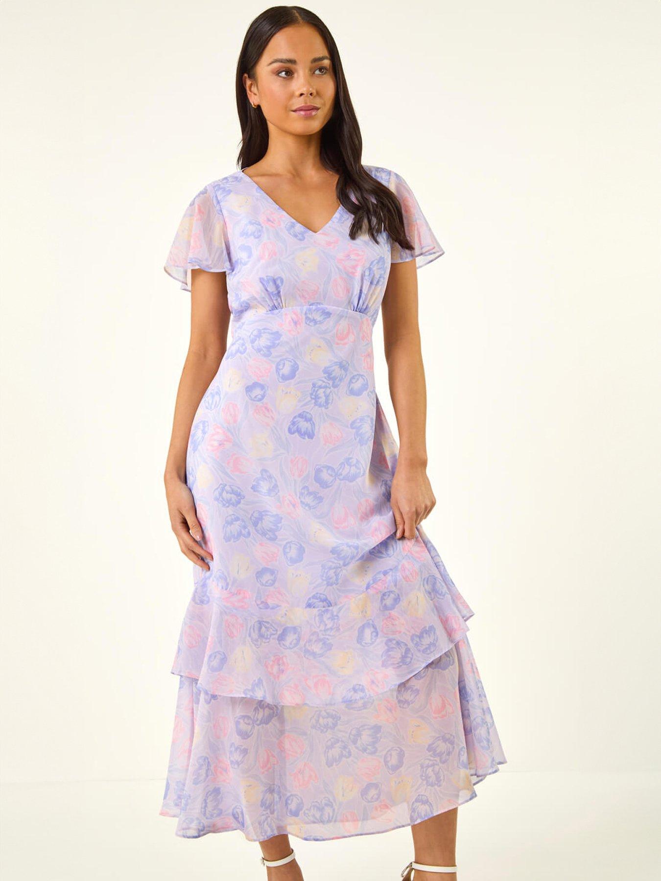 Roman Petite Frill Hem Dress