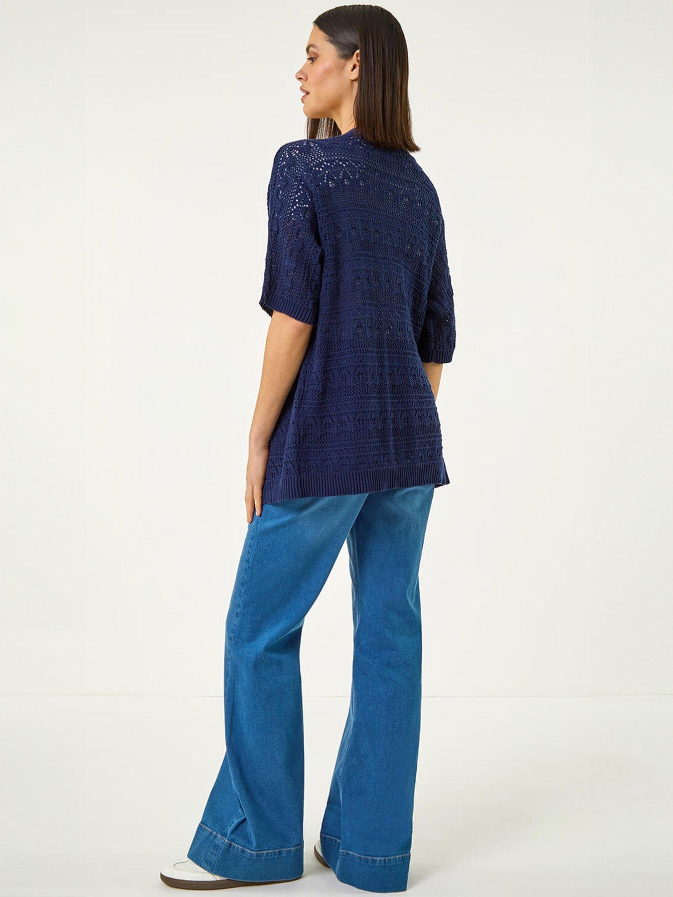 Image 2 of 5 of Roman Stitch Detail Knit Cardigan