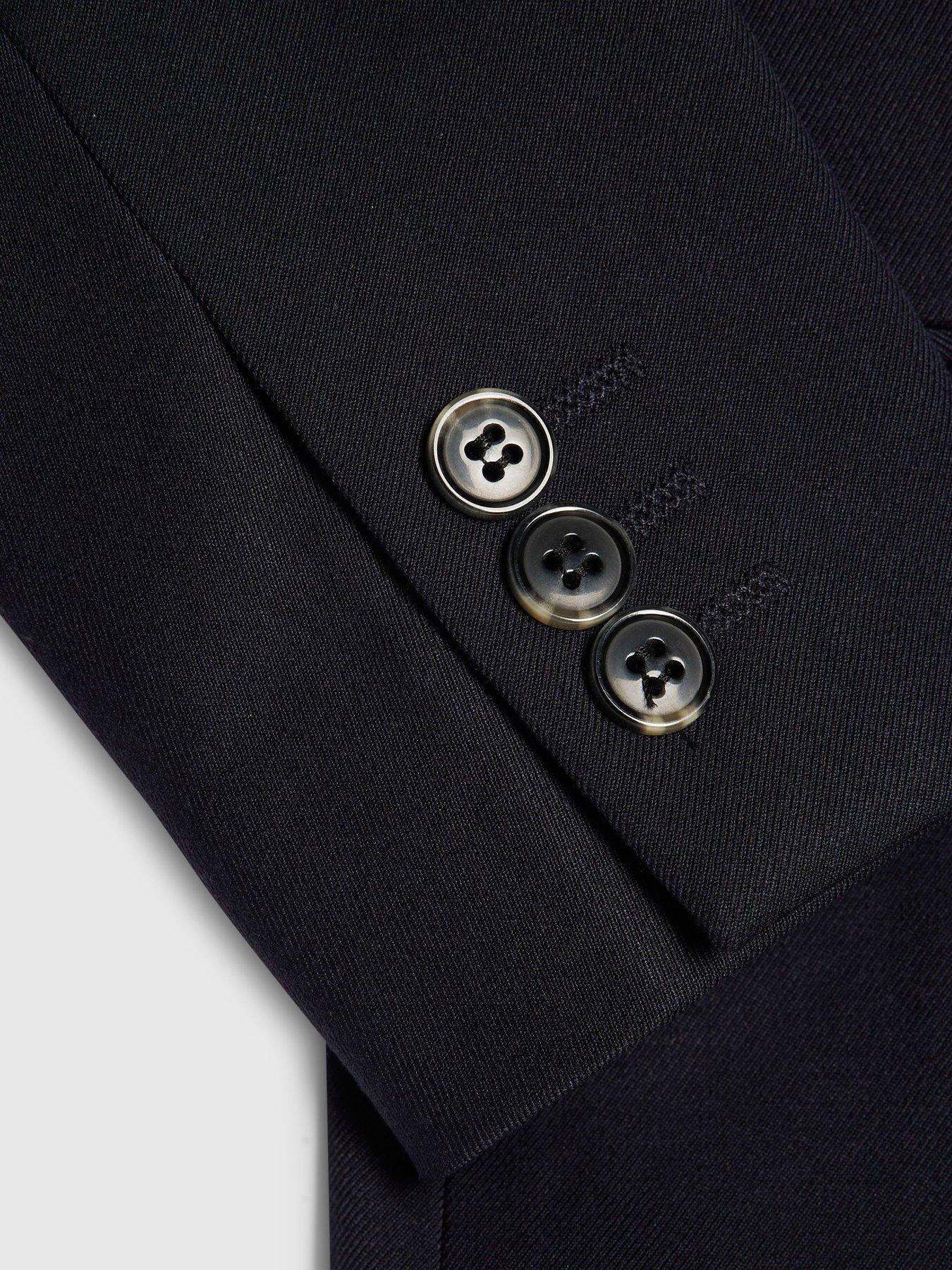 Image 3 of 6 of River Island Mini Boys Tailored Suit Jacket - Navy