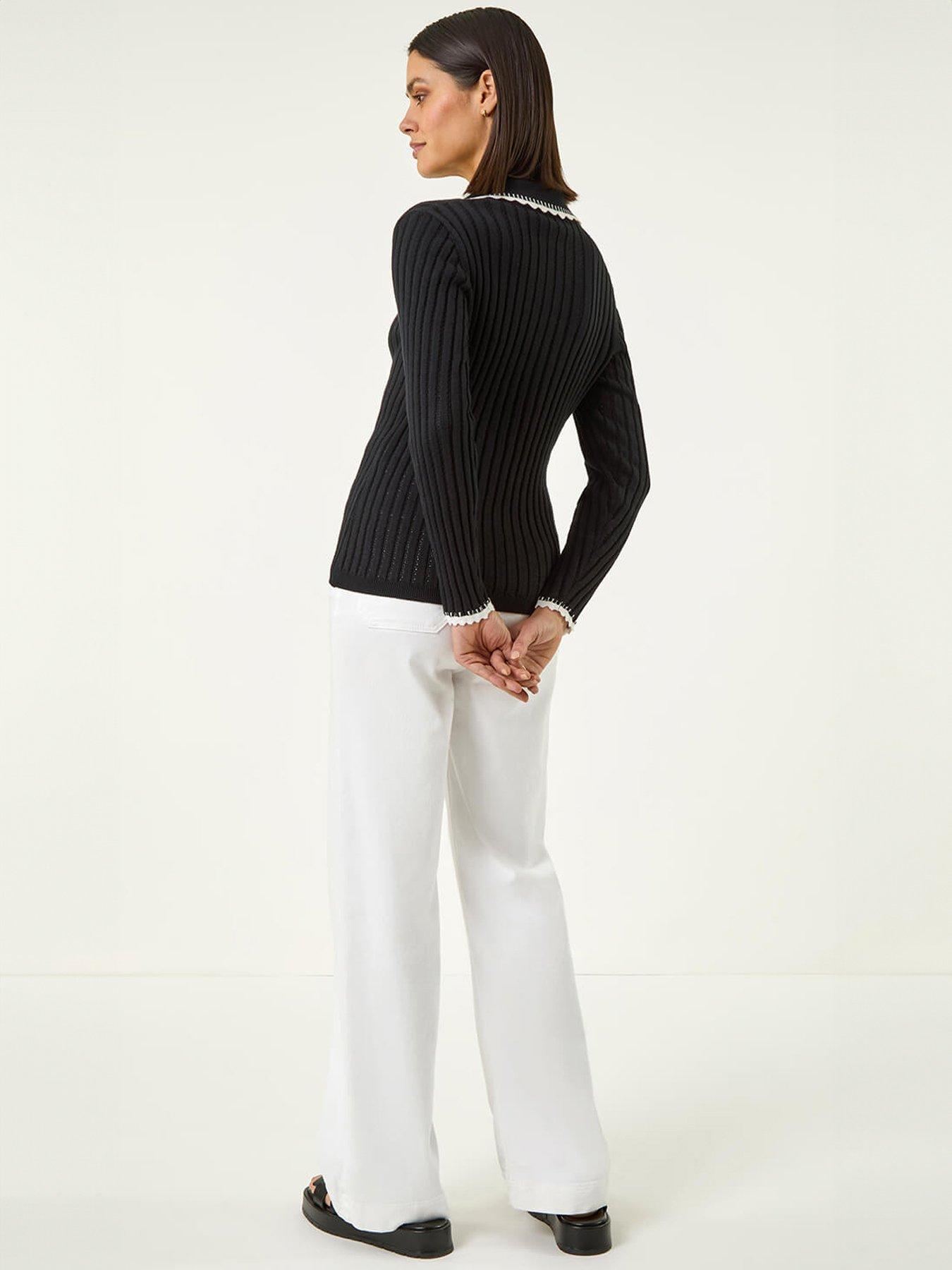 Image 2 of 5 of Roman Collared Rib Top