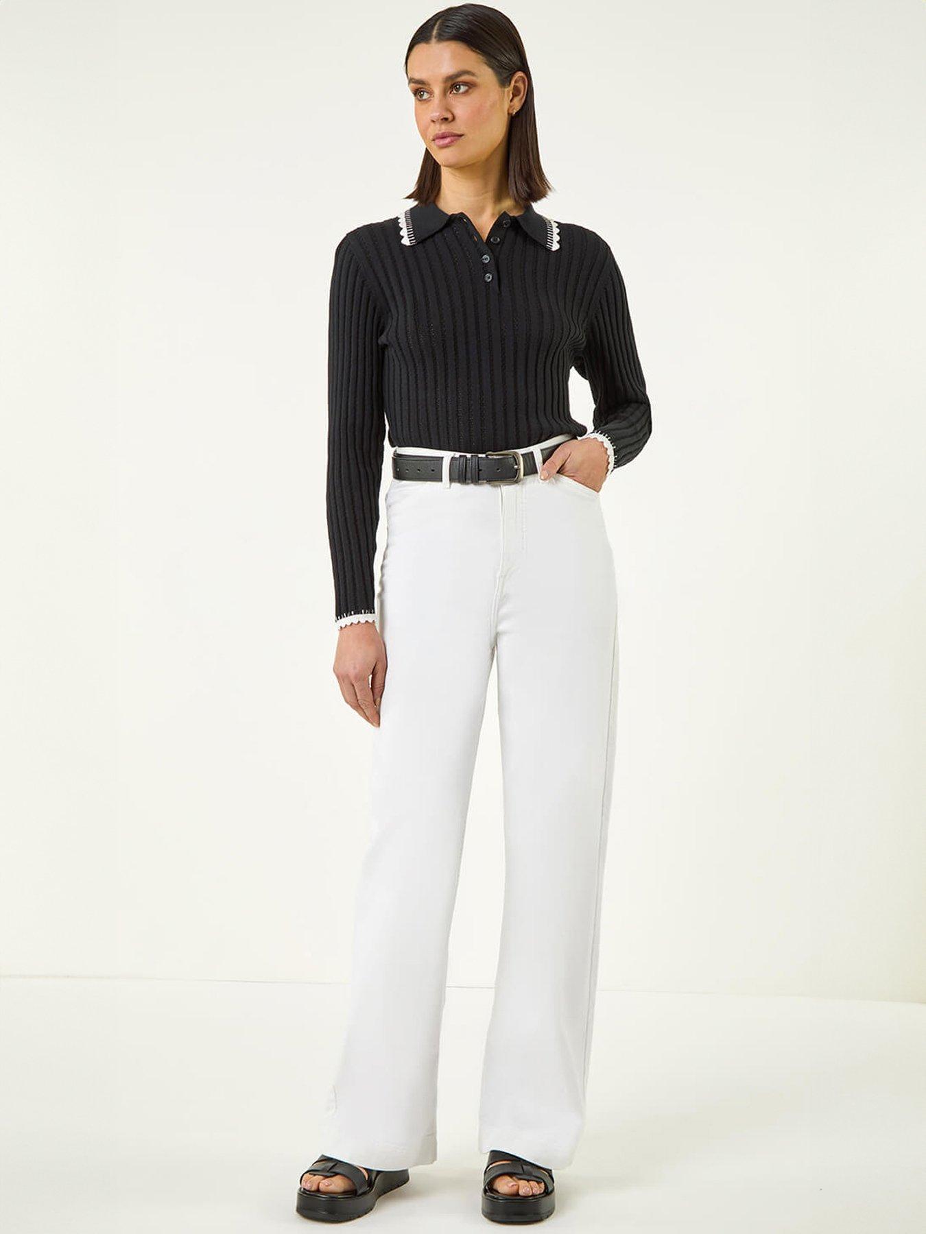 Image 3 of 5 of Roman Collared Rib Top