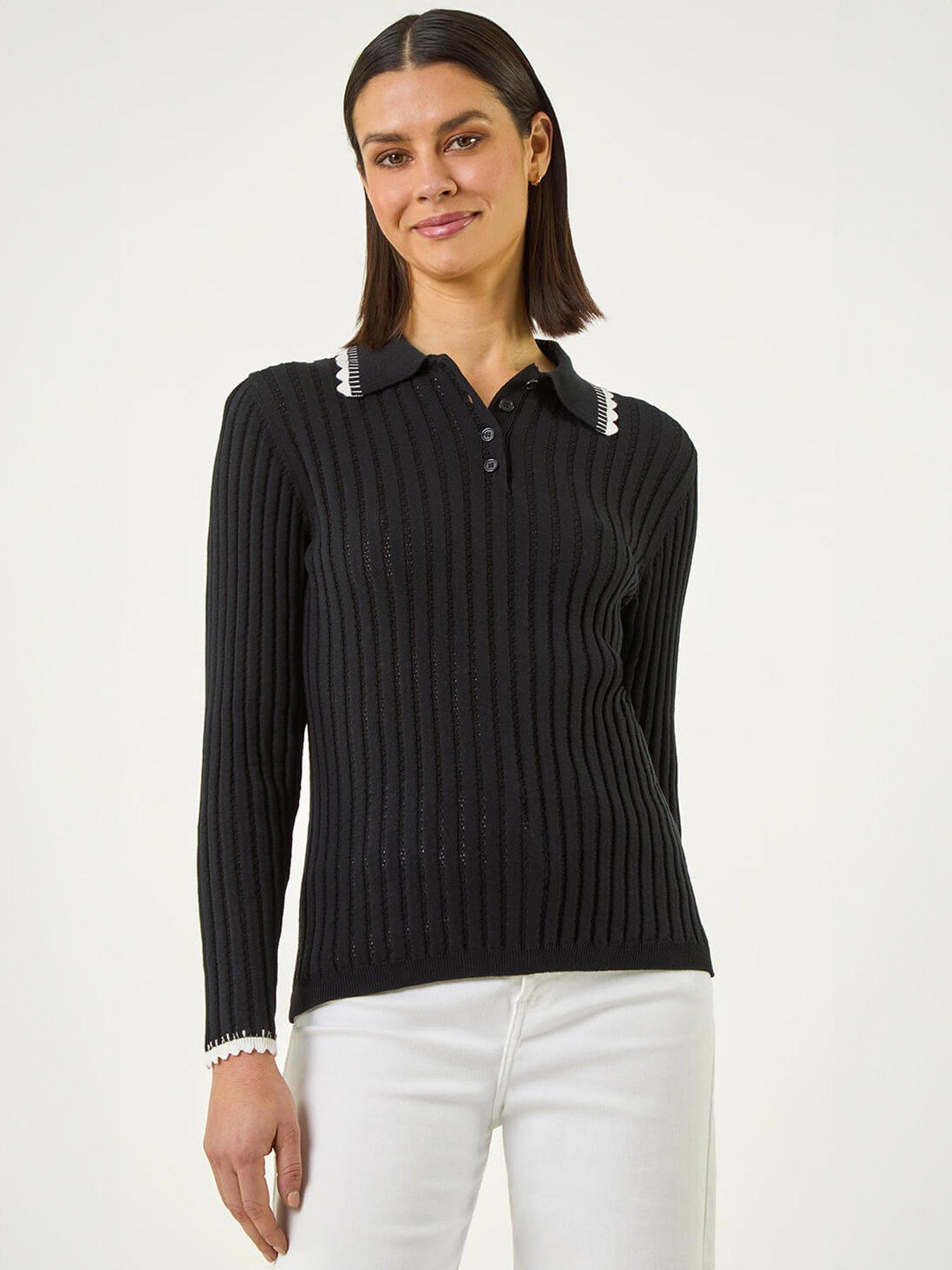 Image 4 of 5 of Roman Collared Rib Top