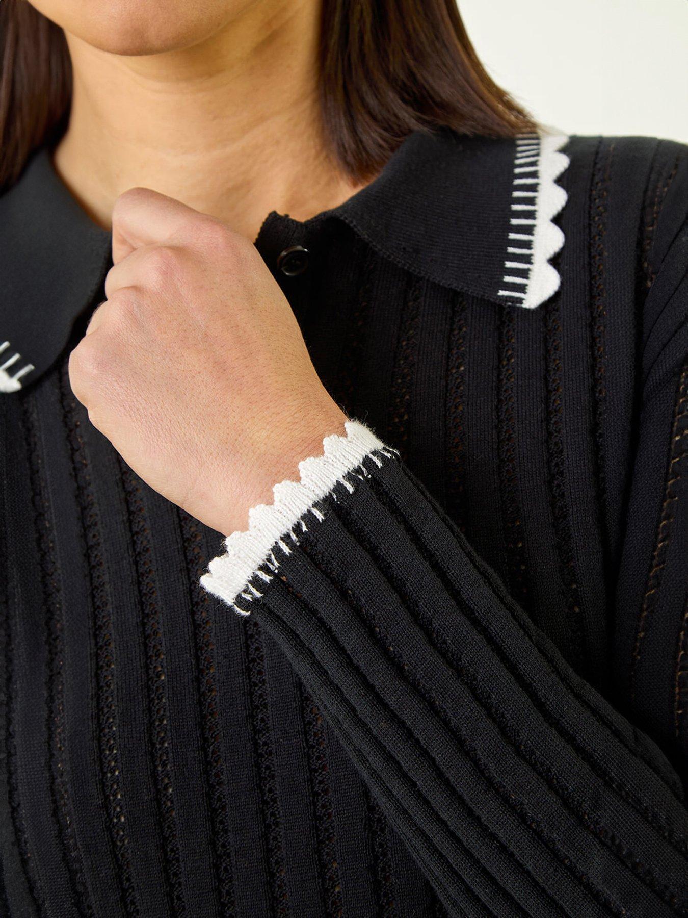 Image 5 of 5 of Roman Collared Rib Top