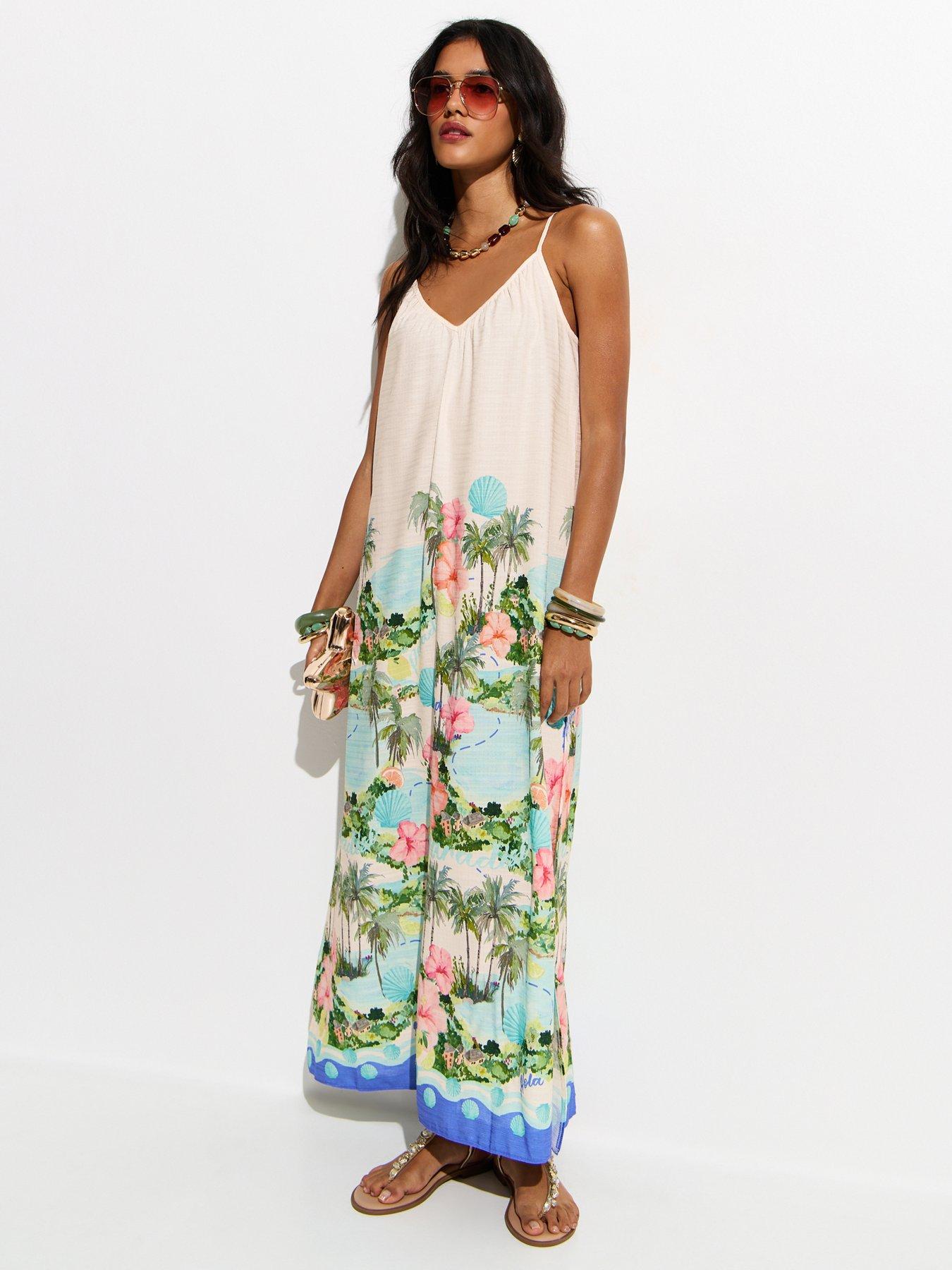 knee length dresses for ladies New Chic Era Maxi Dress Multi main image 1