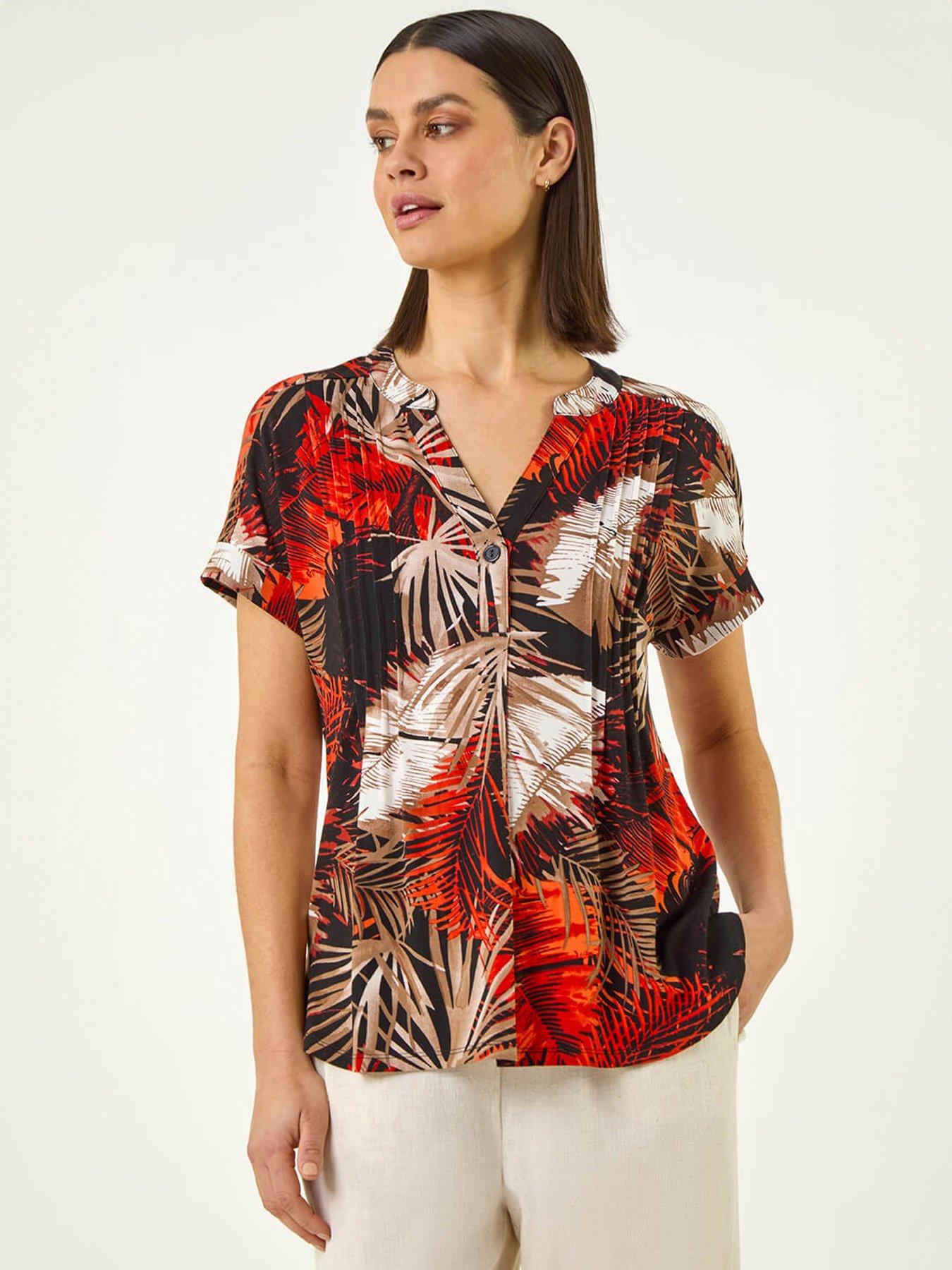 Image 1 of 5 of Roman Leaf Pintuck Top