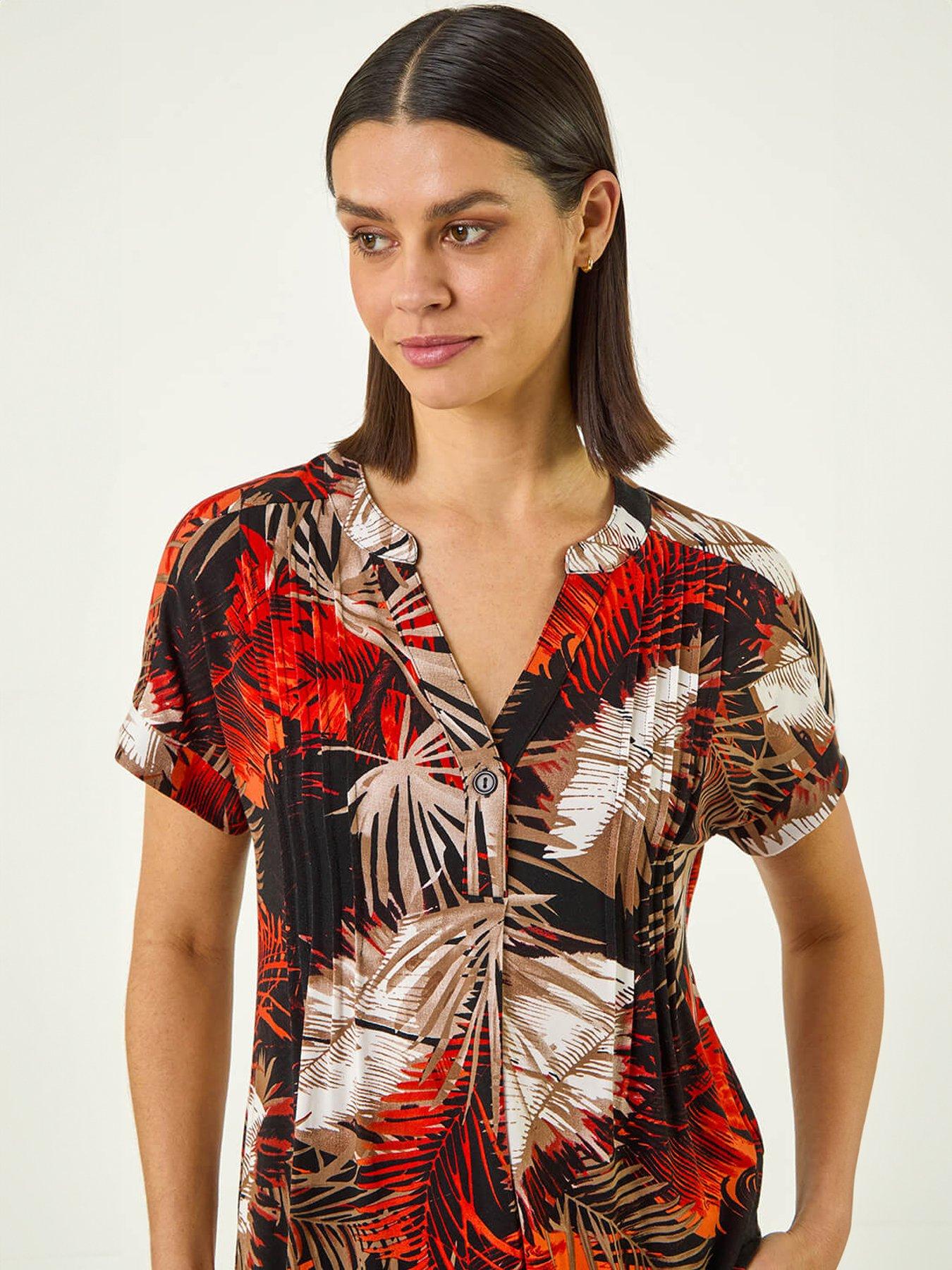 Image 4 of 5 of Roman Leaf Pintuck Top