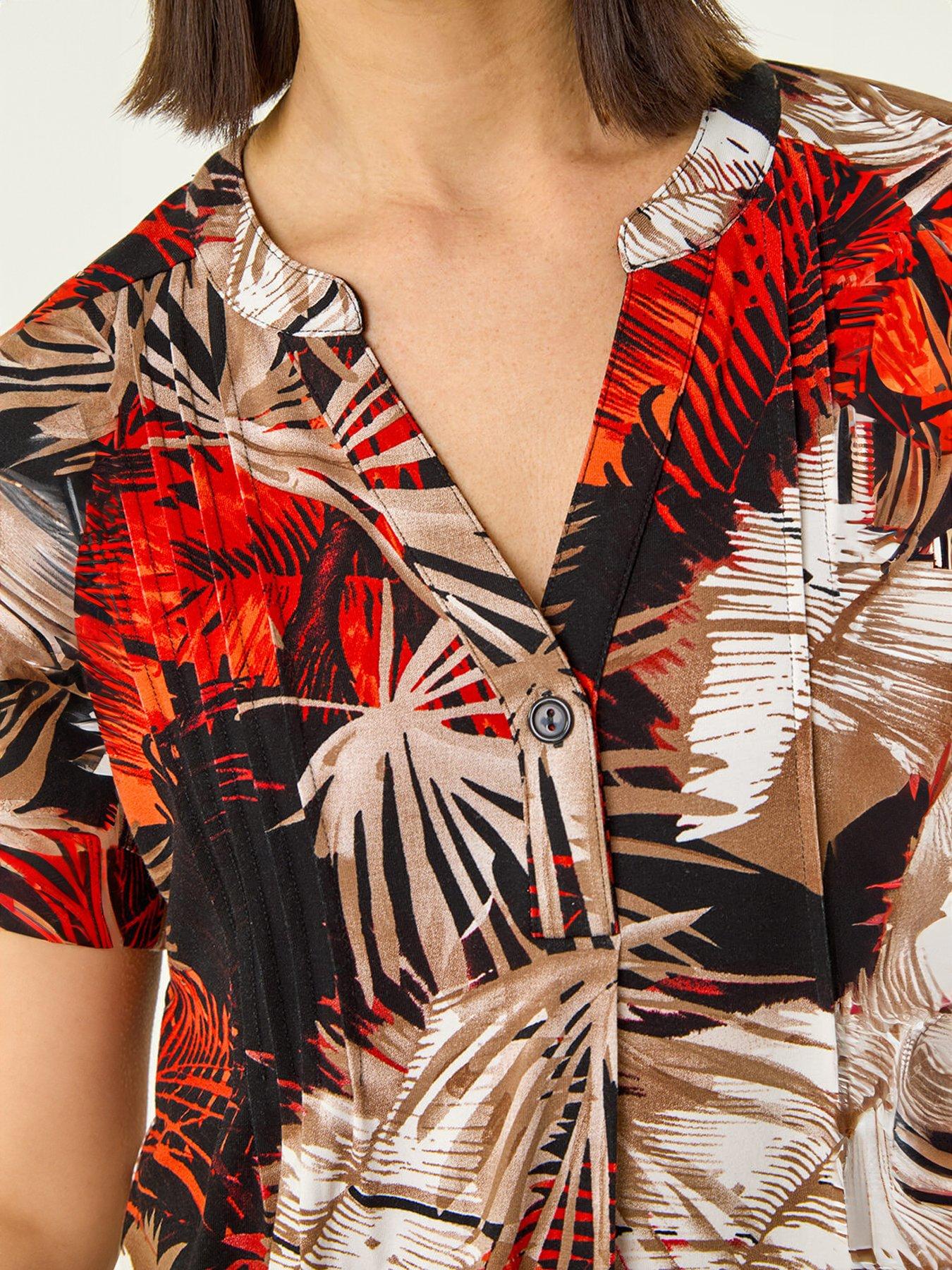 Image 5 of 5 of Roman Leaf Pintuck Top