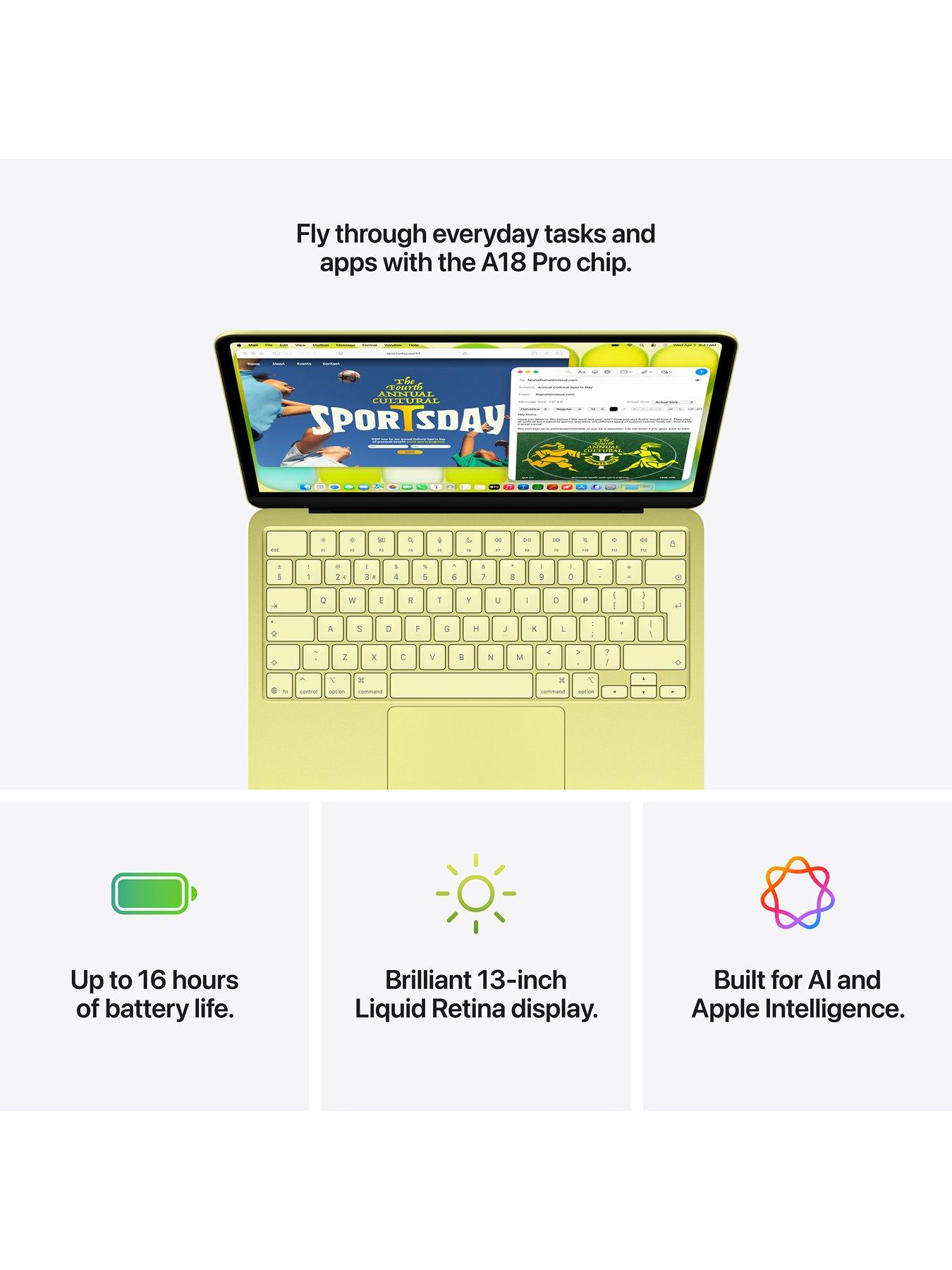 Image 6 of 8 of Apple MacBook Neo (A18 Pro, 2026) 13-inch&nbsp;with 6-core CPU and 5-core GPU, 8GB Unified Memory, 256GB SSD - Indigo