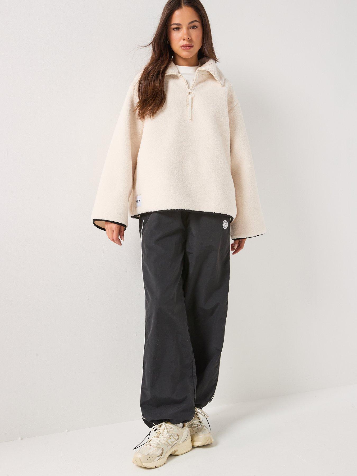 Image 3 of 6 of Gym King Womens Replenish Borg Half Zip - Cream