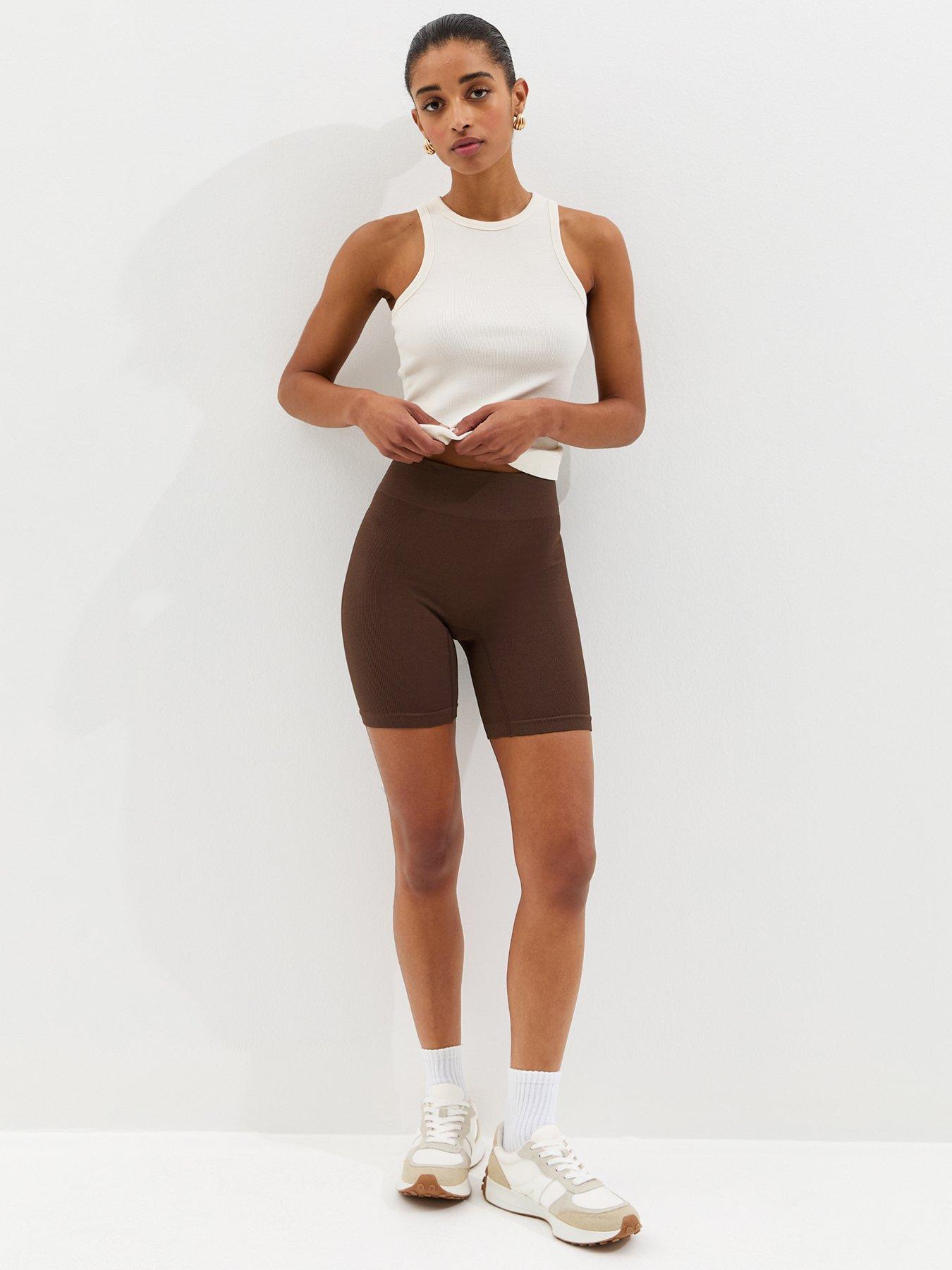 Image 3 of 5 of New Look Seamless Cycling Short - Dark Brown