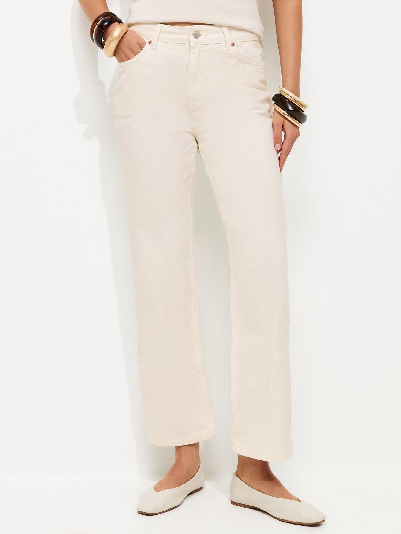 New Look Anica Off White Straight Leg Jeans