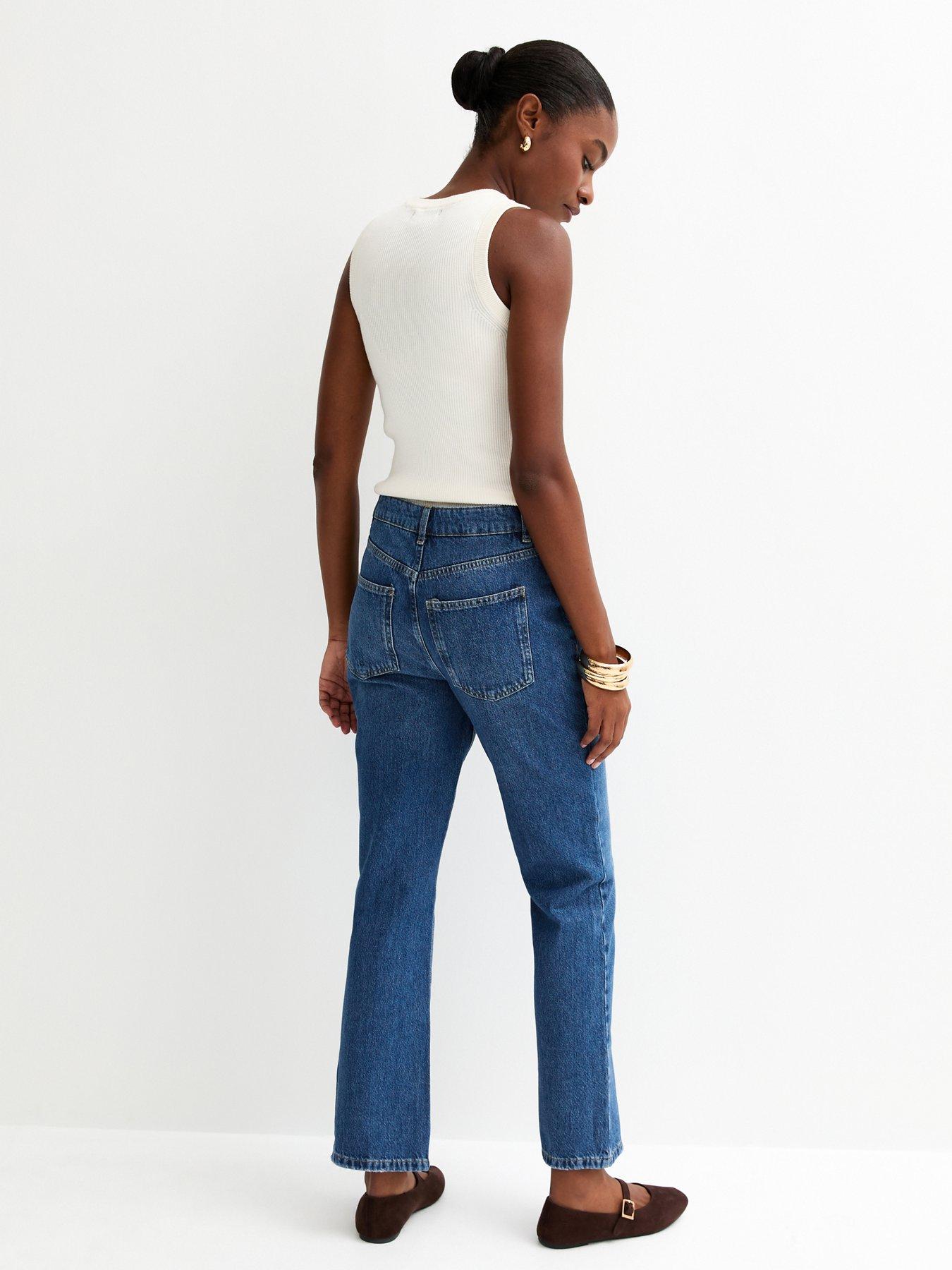 Image 2 of 7 of New Look Anica Blue Straight Leg Jeans