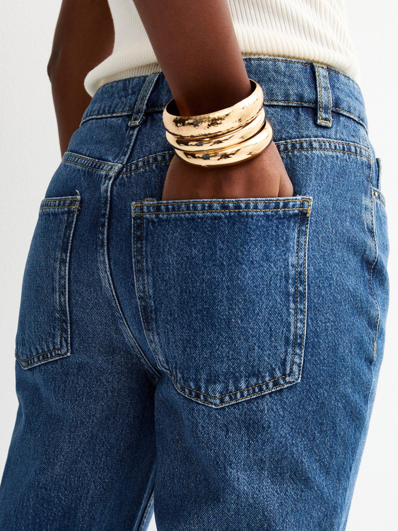 Image 5 of 7 of New Look Anica Blue Straight Leg Jeans