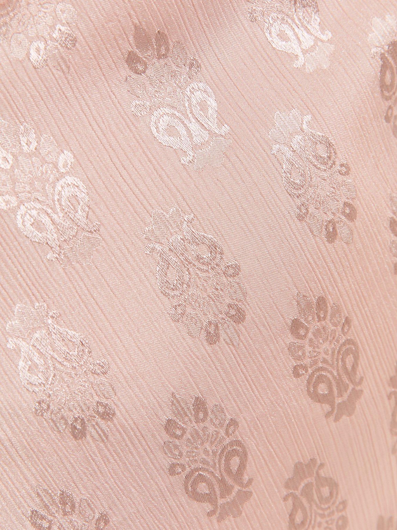 Image 5 of 5 of New Look Pink Paisley Pattern Jacquard Flutter Sleeve Midi Dress