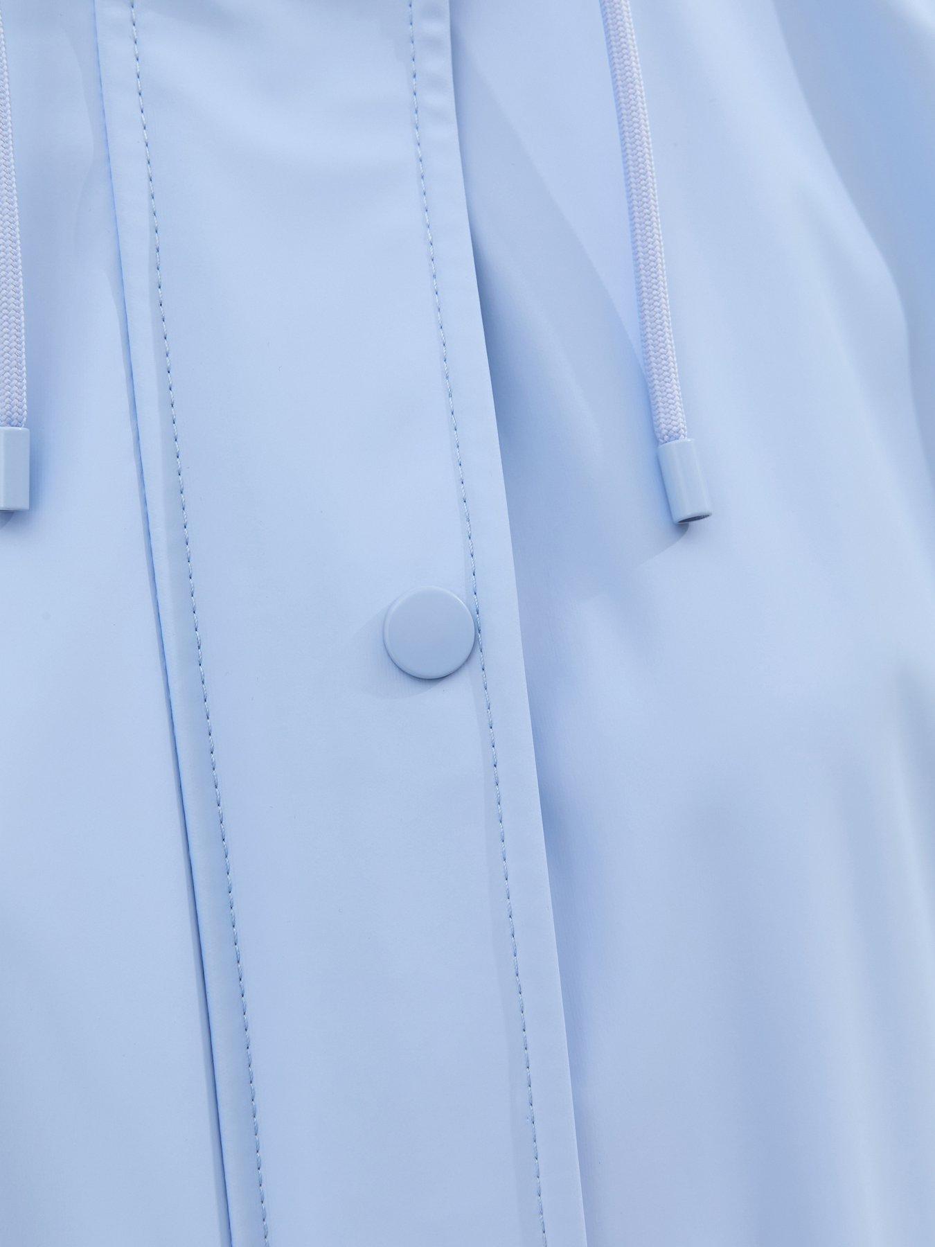 Image 5 of 5 of New Look Water Resistant Drawstring Hood Rain Anorak - Light Blue