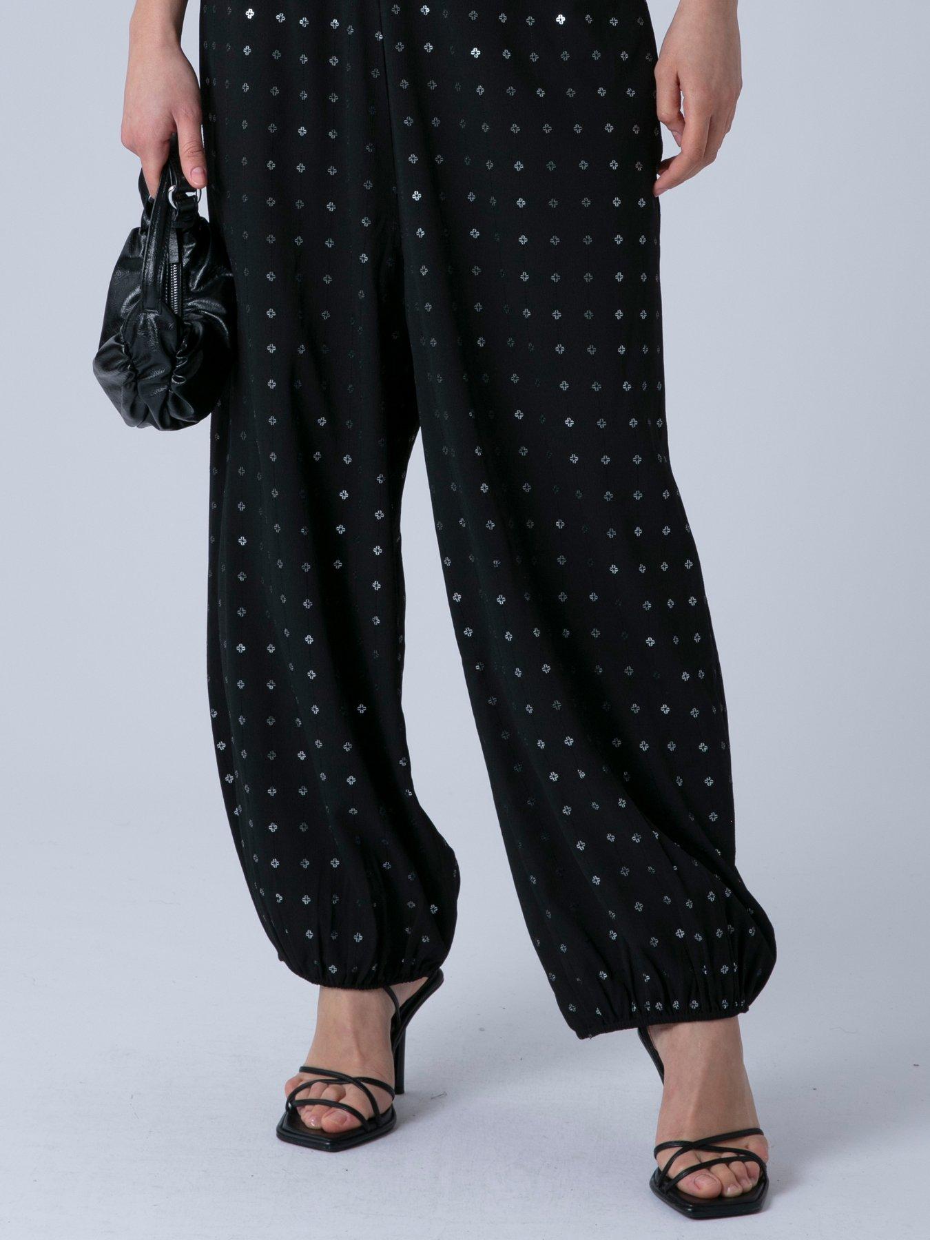 Religion Embellished Kara Balloon Trousers - Black