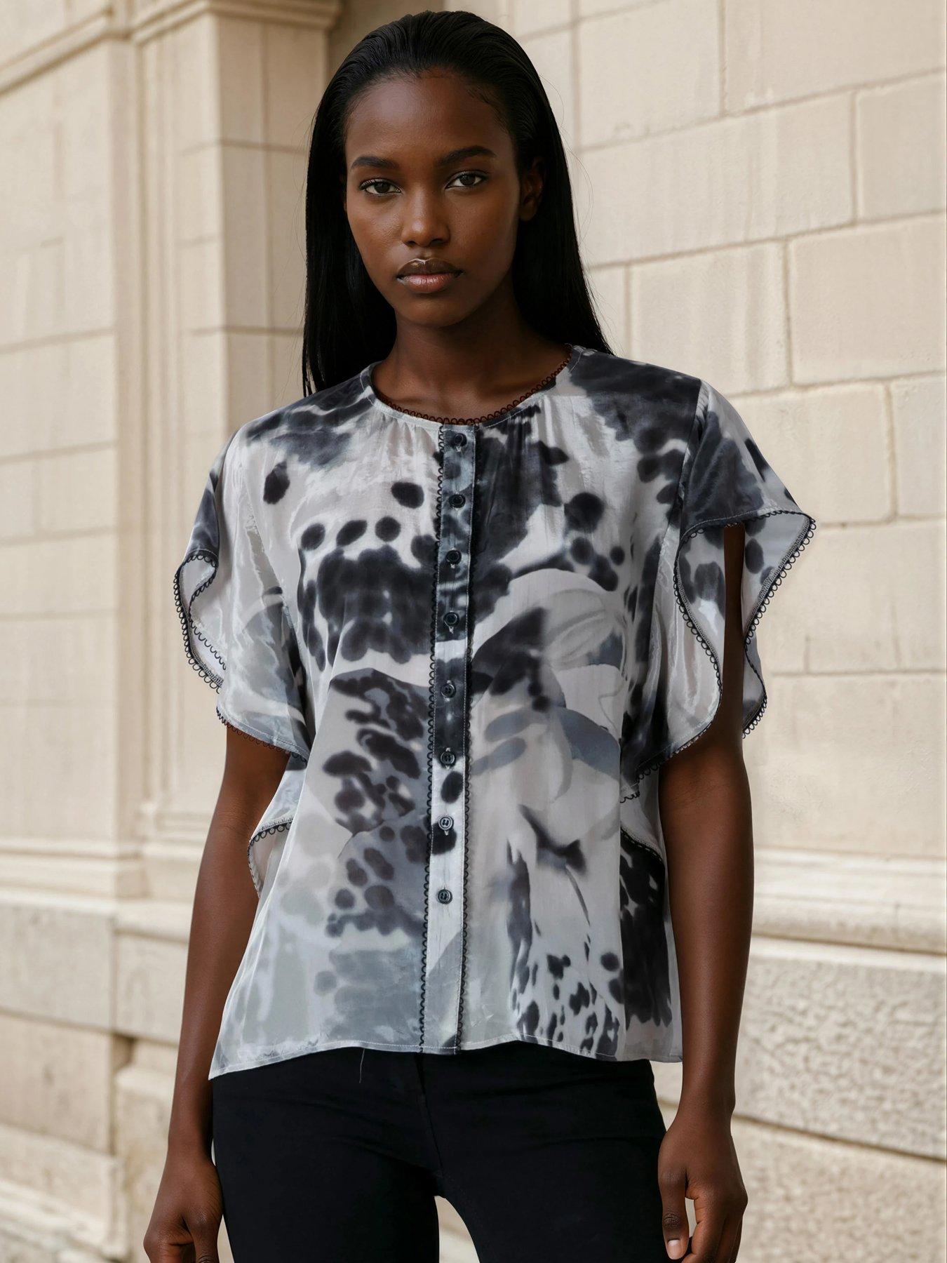 Religion Ara Loose Fitting Blouse - Black