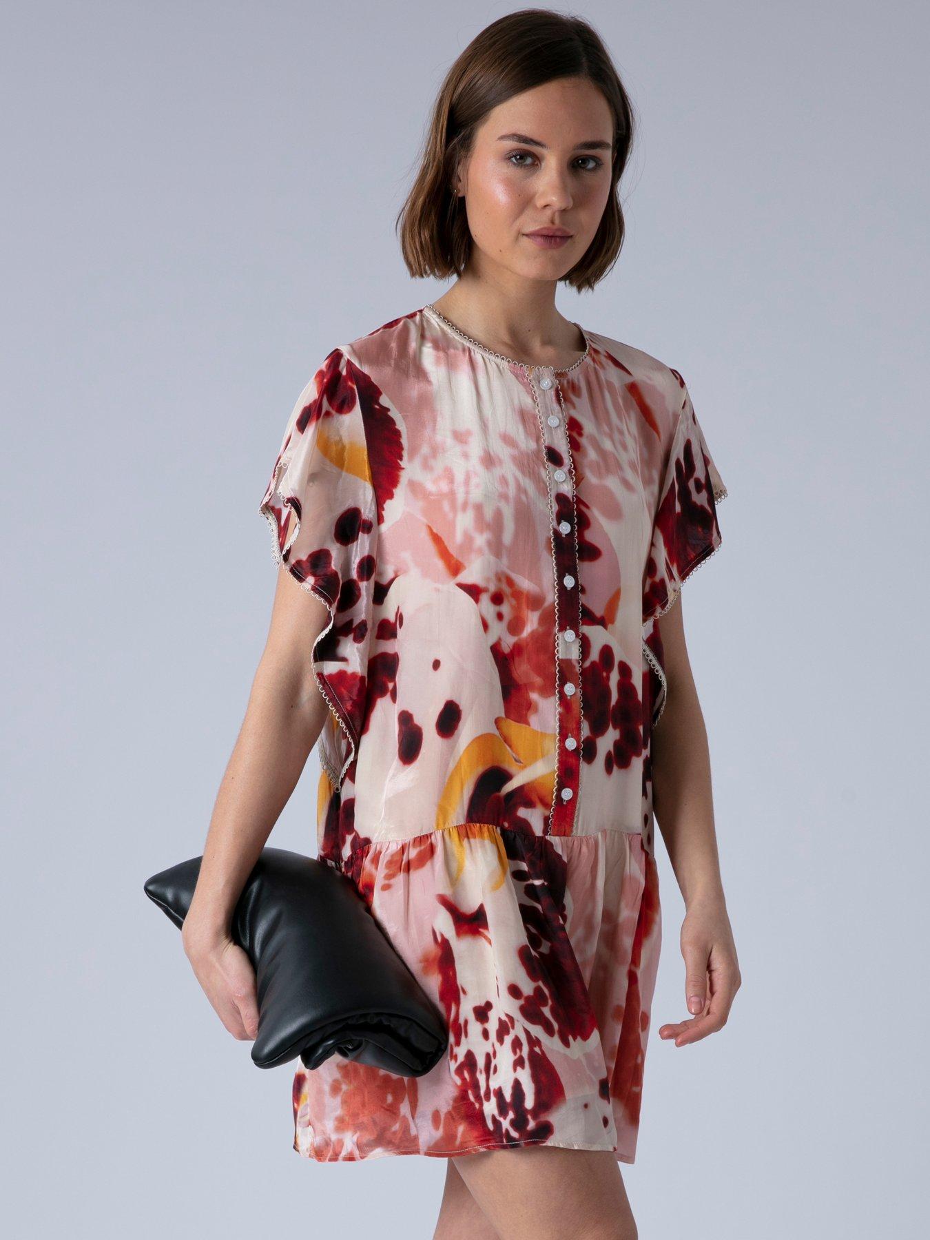 Religion Ara Tunic Dress - Orange