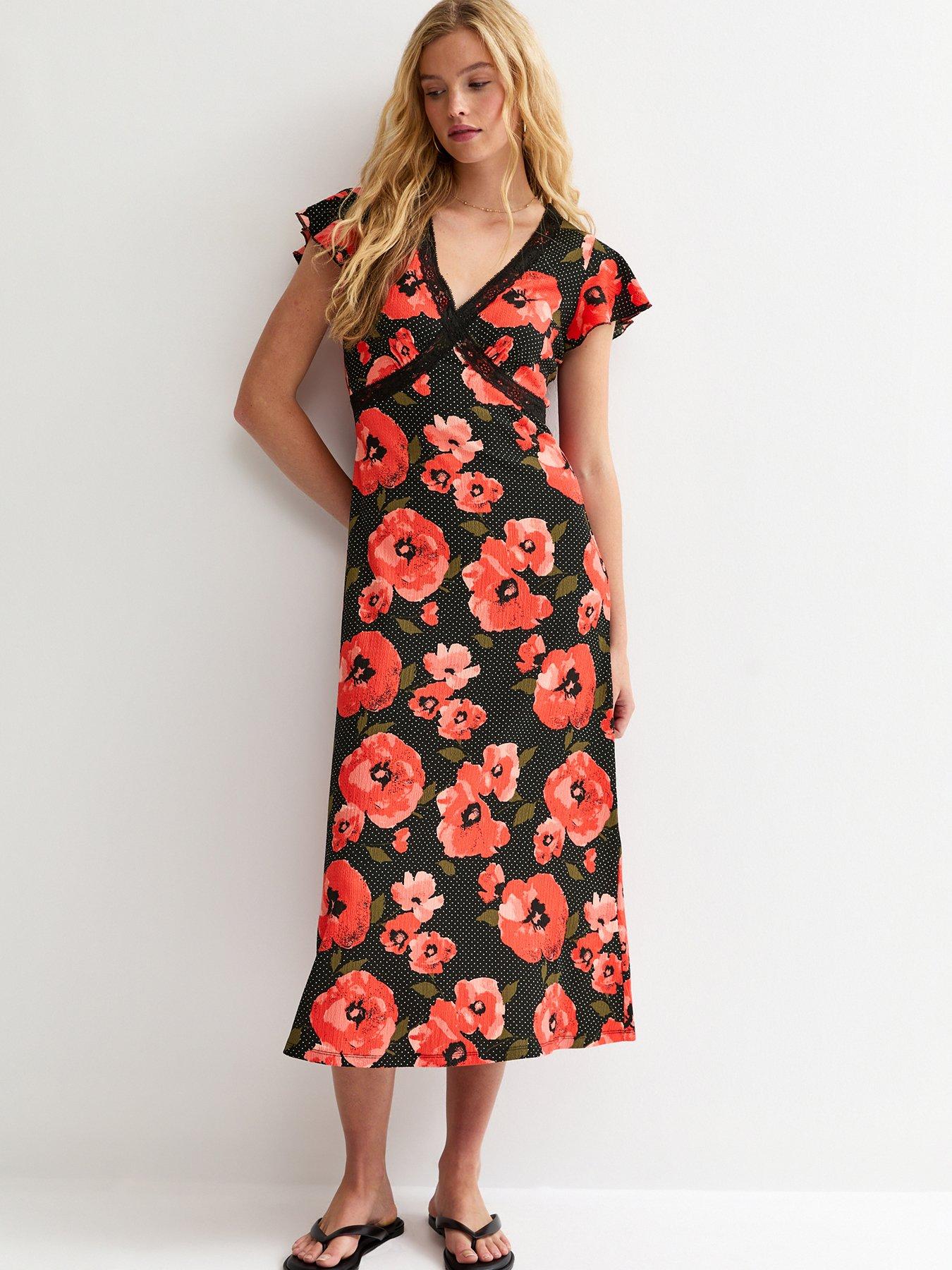 strapless open back dress Light Pink Red Floral Long Dress  Vastrasuka