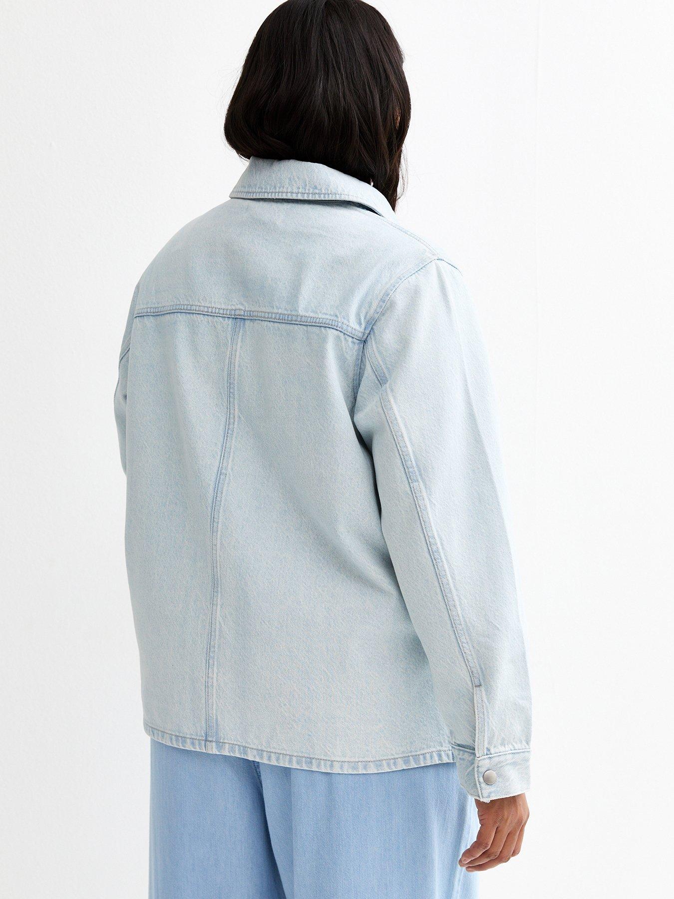 New Look Curves Denim Shacket - Light Blue | Very