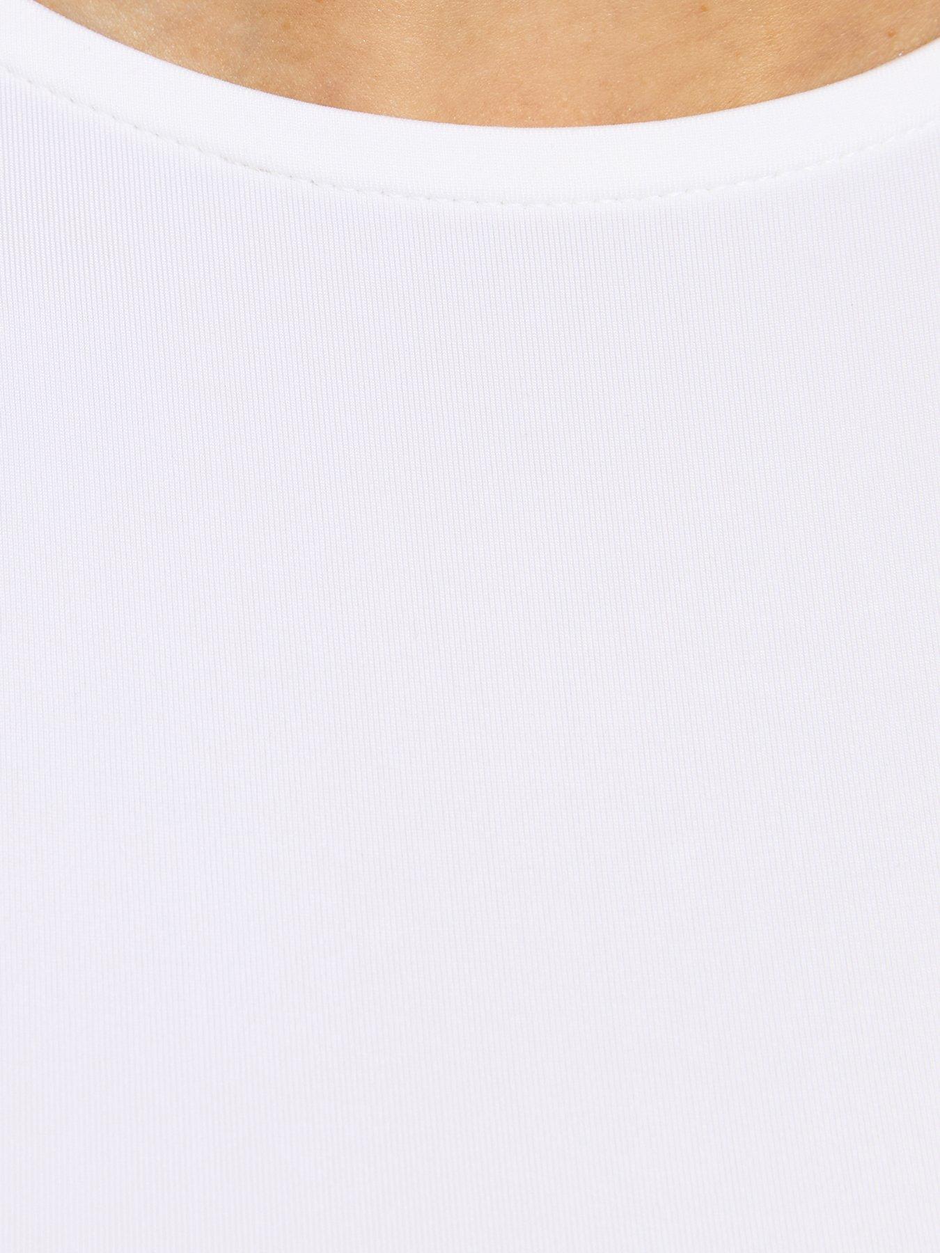 Image 5 of 5 of New Look White Jersey Racer Bodysuit