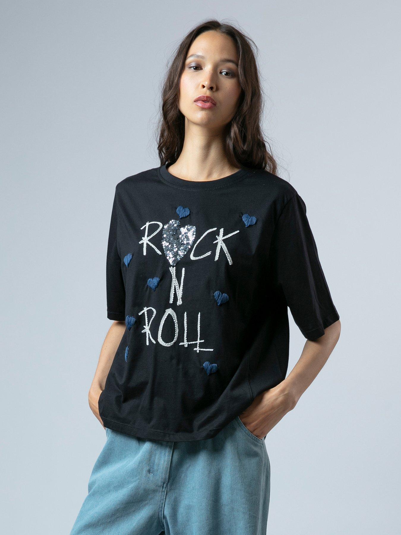 Religion Bella Relaxed T-Shirt - Black