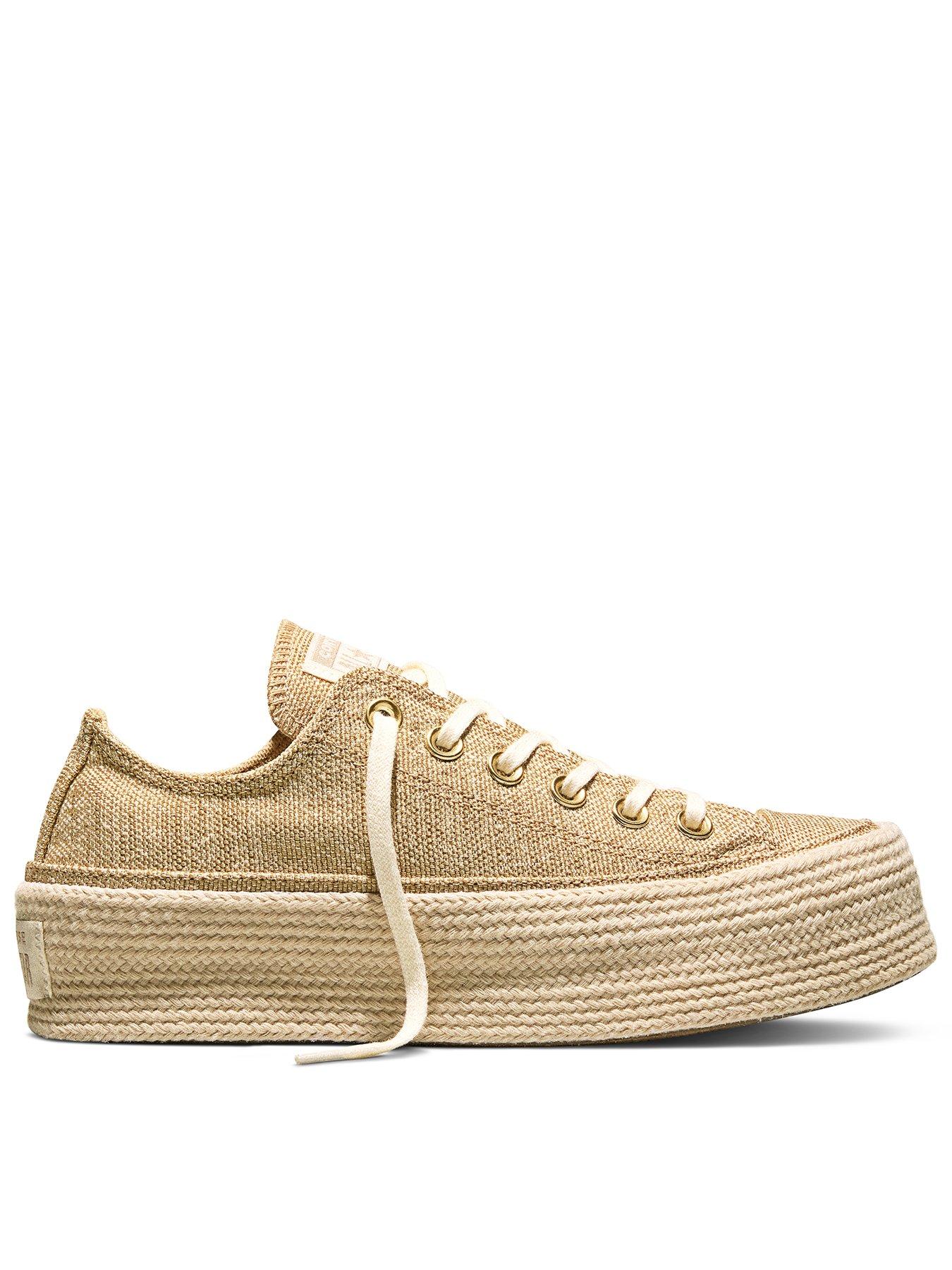 Image 1 of 6 of Converse Womens Chuck Taylor All Star Lift Espadrille - Cream