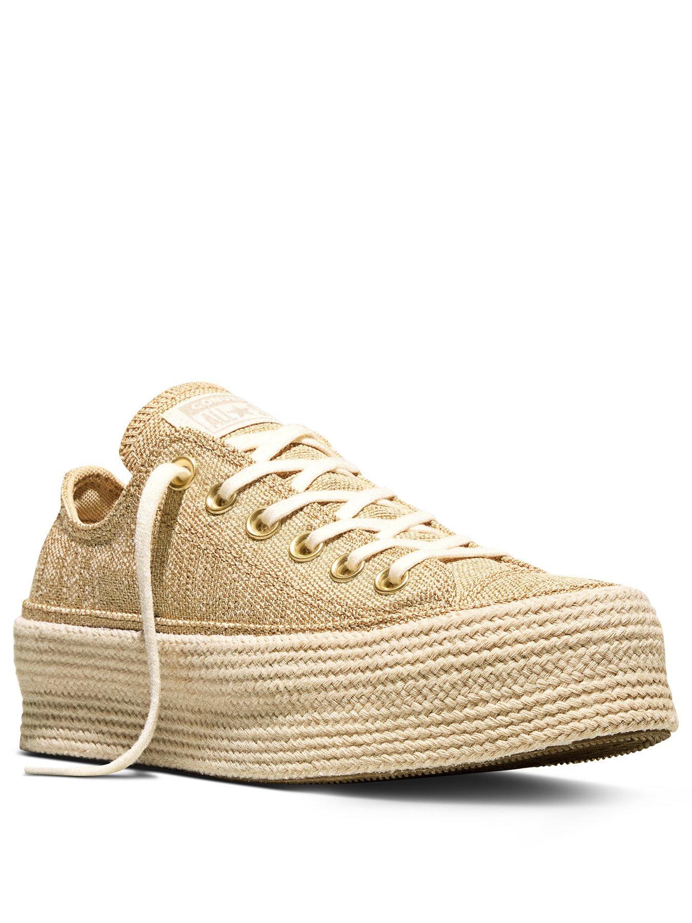 Image 2 of 6 of Converse Womens Chuck Taylor All Star Lift Espadrille - Cream