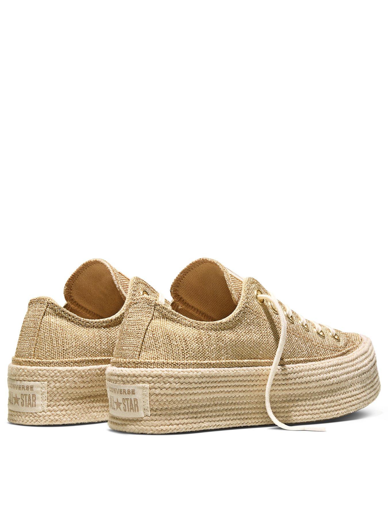 Image 3 of 6 of Converse Womens Chuck Taylor All Star Lift Espadrille - Cream
