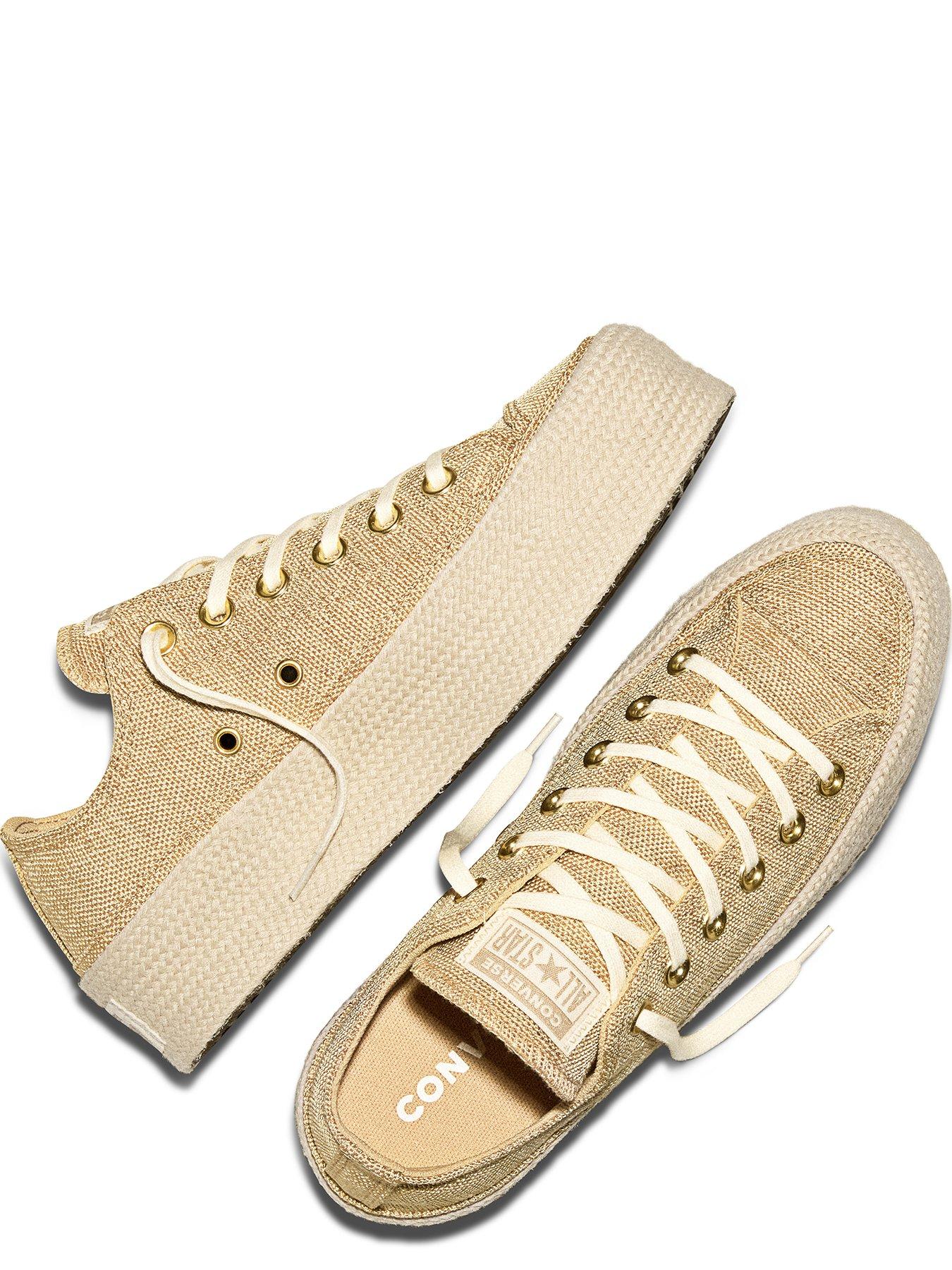 Image 4 of 6 of Converse Womens Chuck Taylor All Star Lift Espadrille - Cream
