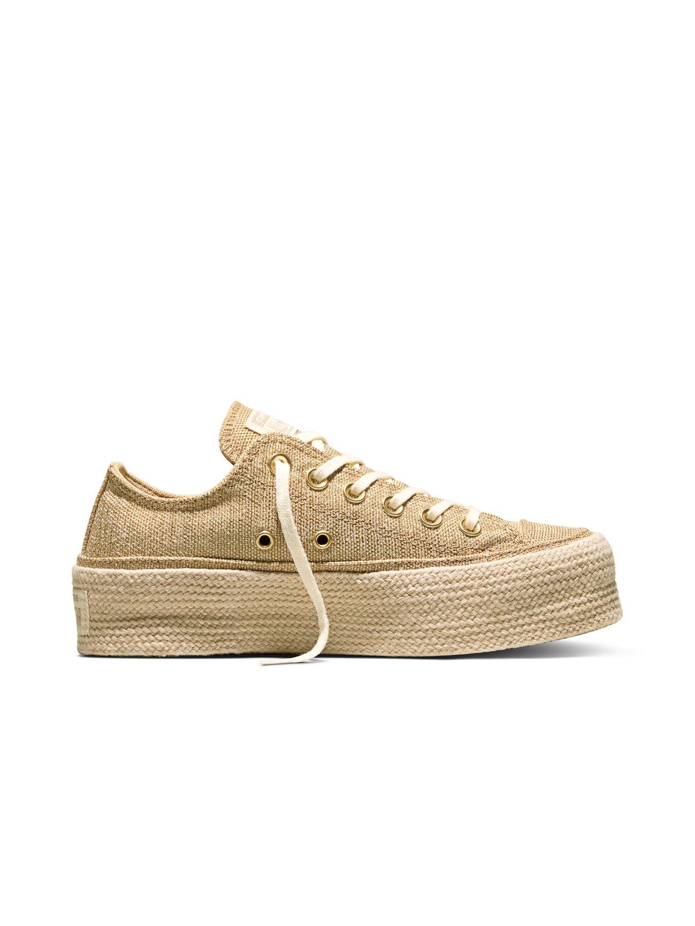 Image 6 of 6 of Converse Womens Chuck Taylor All Star Lift Espadrille - Cream