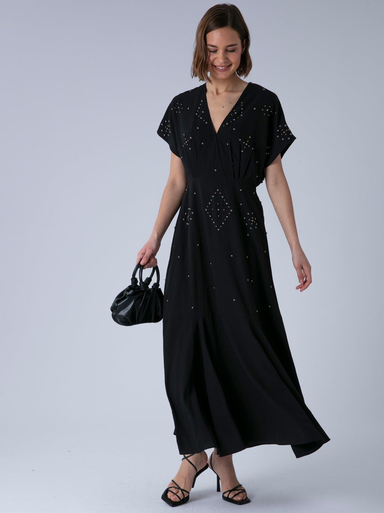 Image 4 of 7 of Religion Sarah Maxi Boho Occasion Dress - Black