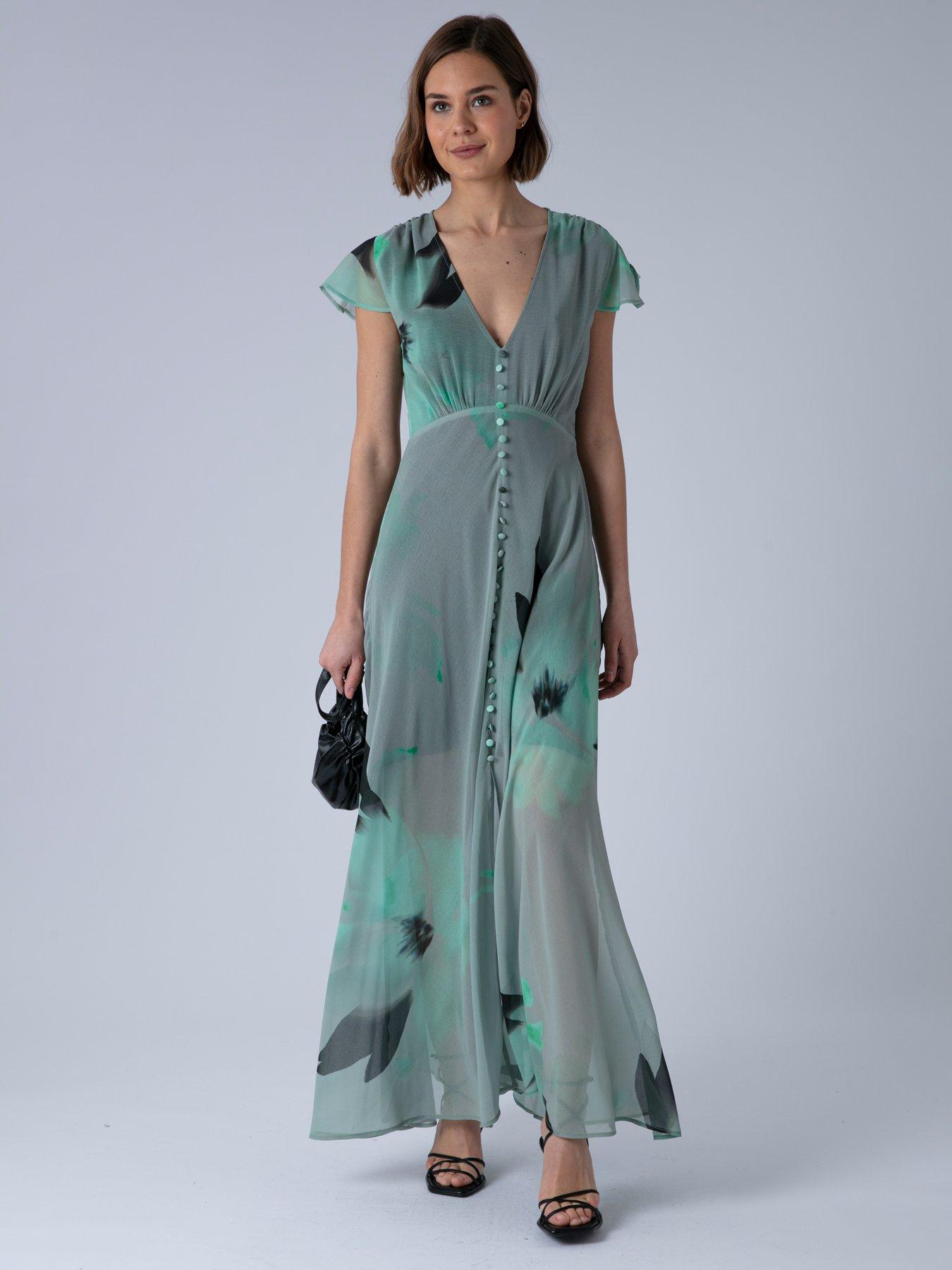 Religion Indium Maxi Occasion Dress - Green