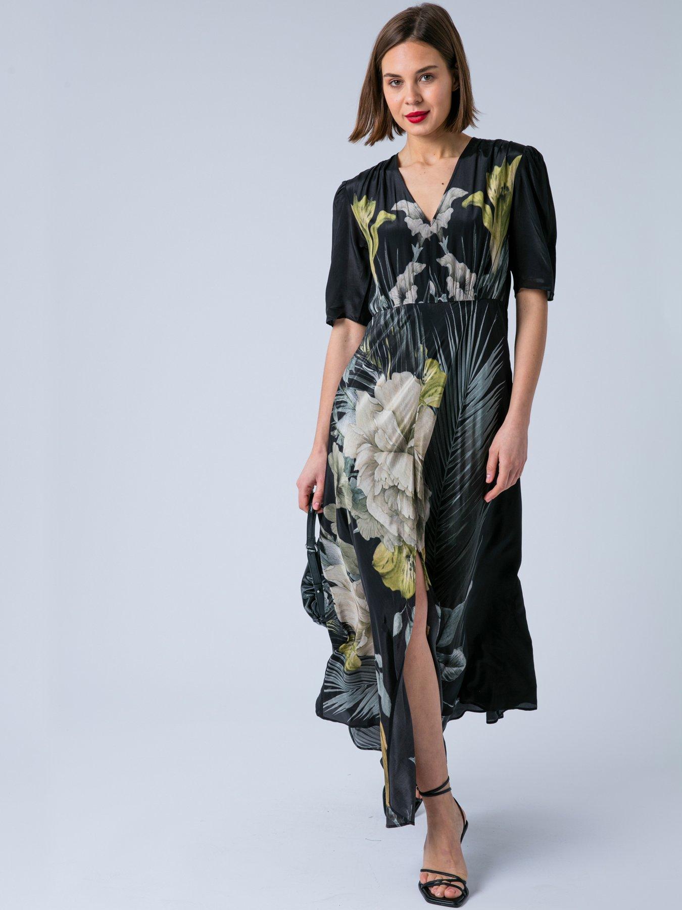 Religion Taylor Occasion Maxi Tea Dress - Black