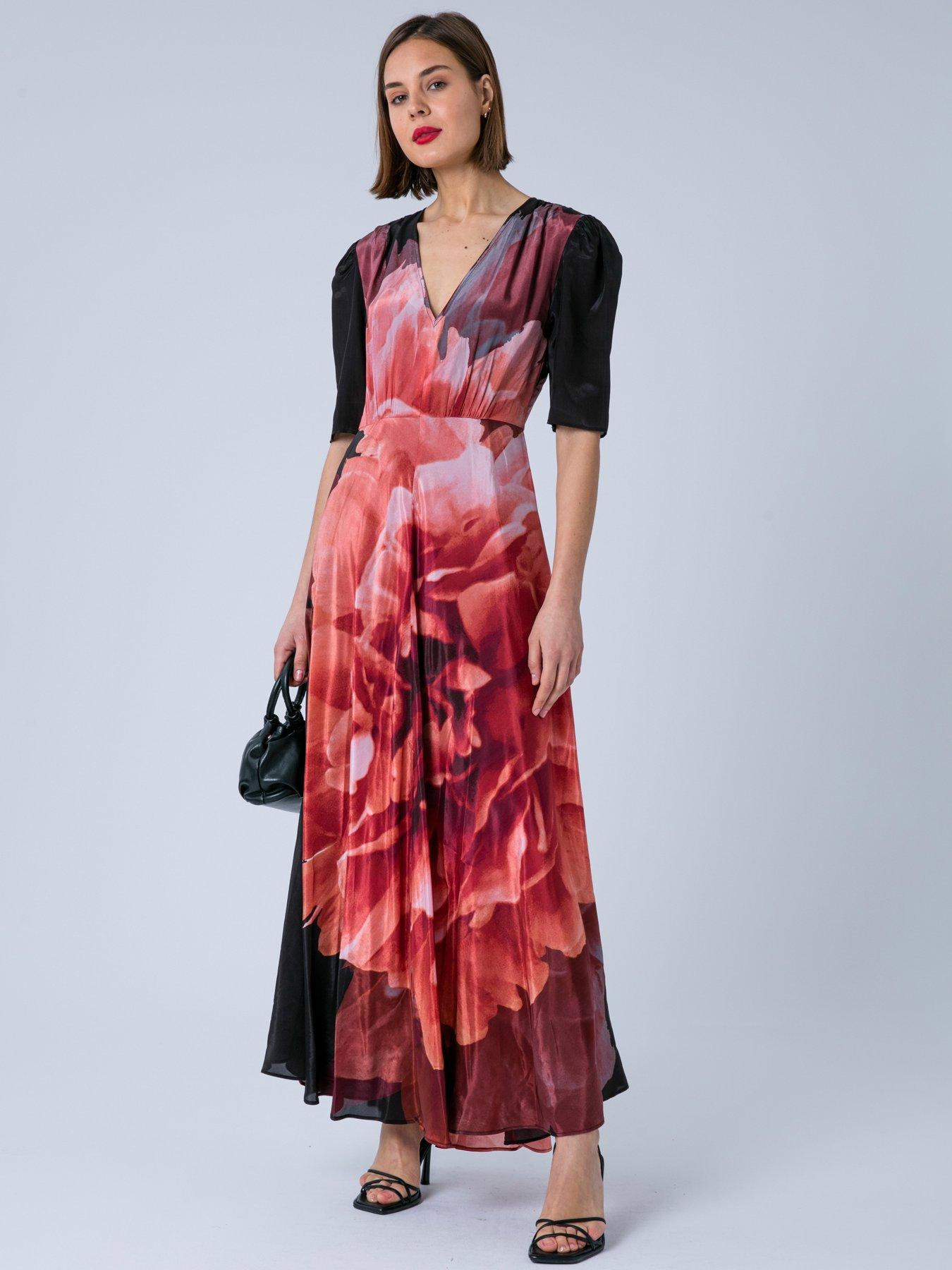 Religion Taylor Occasion Maxi Tea Dress - Pink