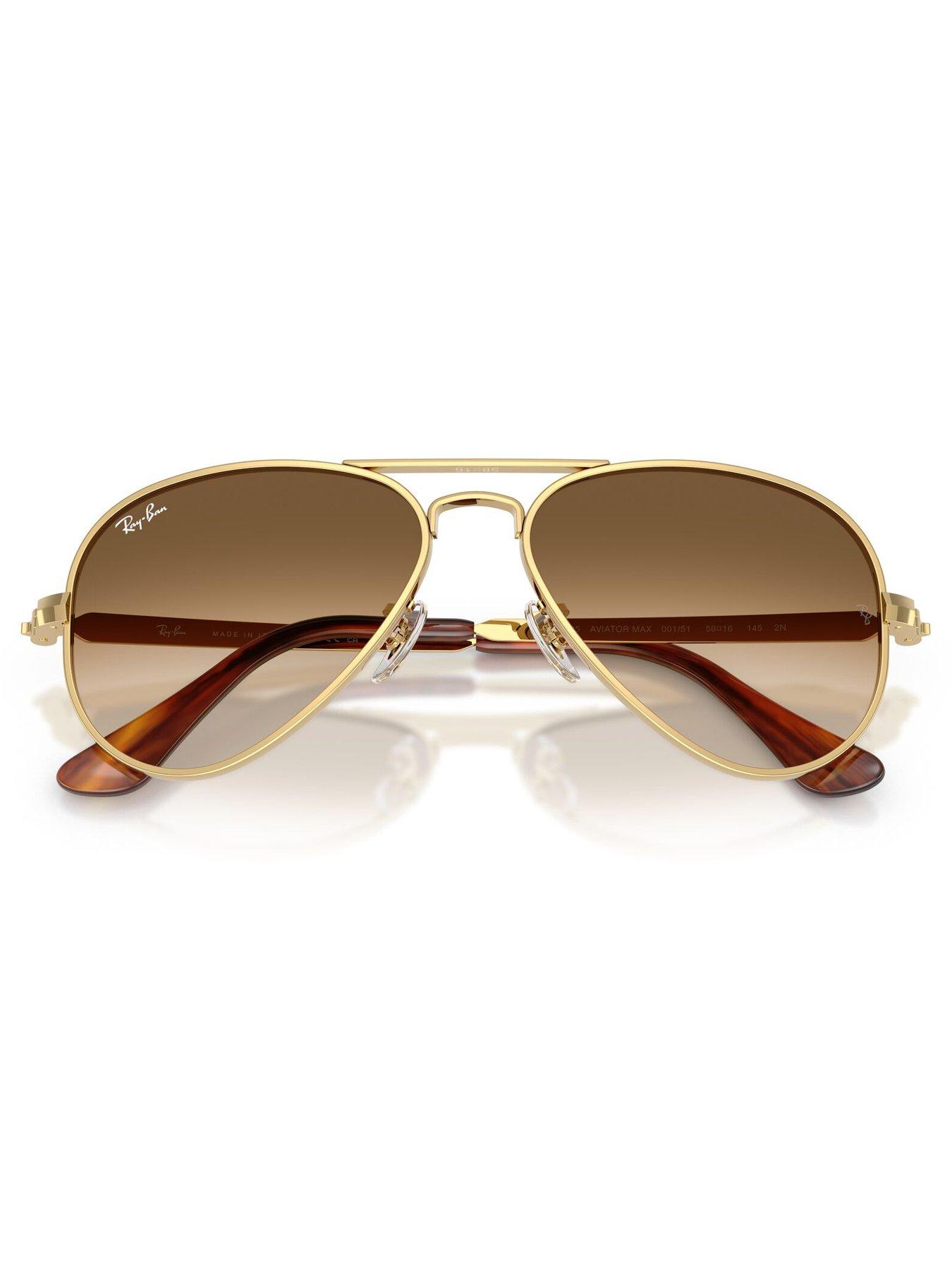 Image 4 of 5 of Ray-Ban Ray Ban Aviator Max Pilot Sunglasses - Gold