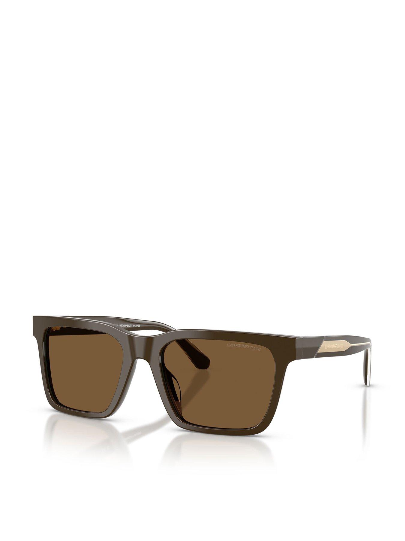 Image 1 of 5 of Emporio Armani 0Ea4262U Square Sunglasses - Brown