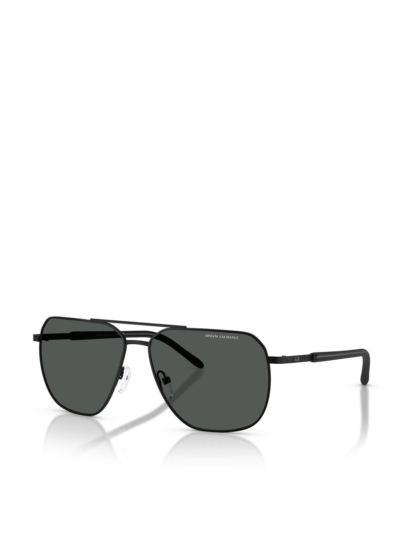 Image 1 of 5 of Armani Exchange 0Ax2057S Pilot Sunglasses - Black
