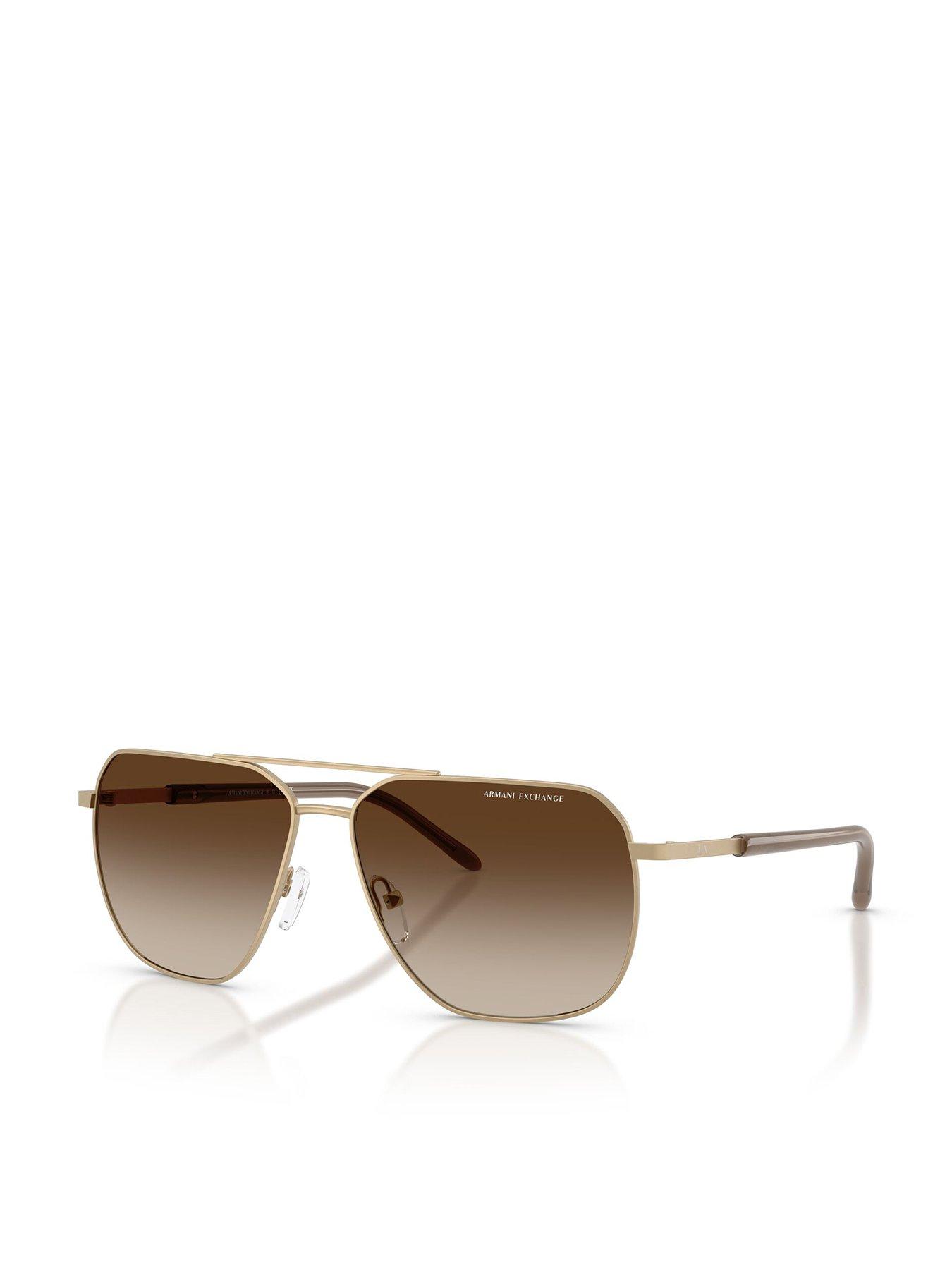 Armani Exchange 0Ax2057S Pilot Sunglasses - Gold