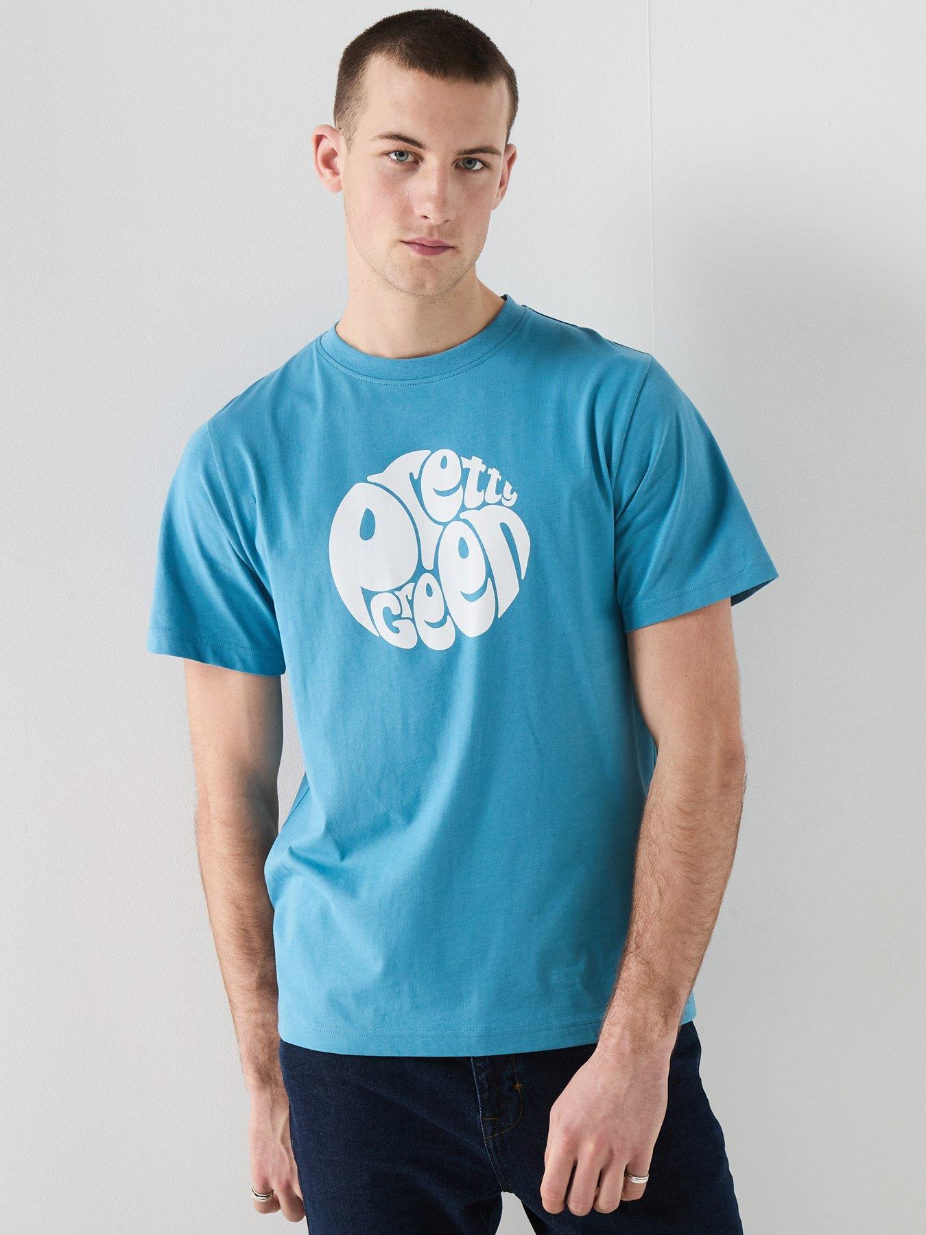Pretty Green Gillespie Graphic T-shirt - Blue