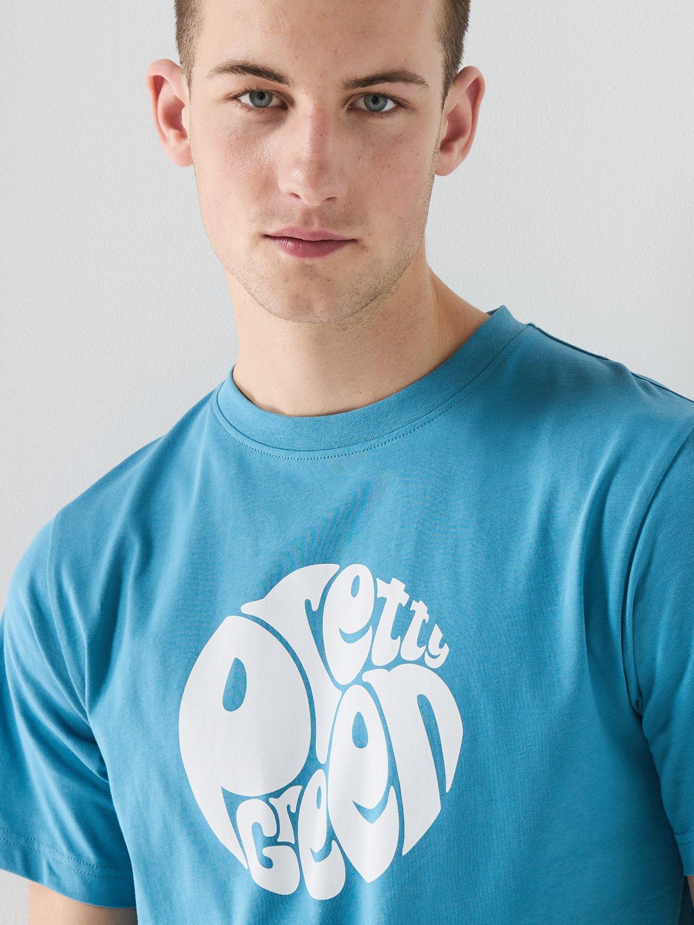 Image 4 of 6 of Pretty Green Gillespie Graphic T-shirt - Blue