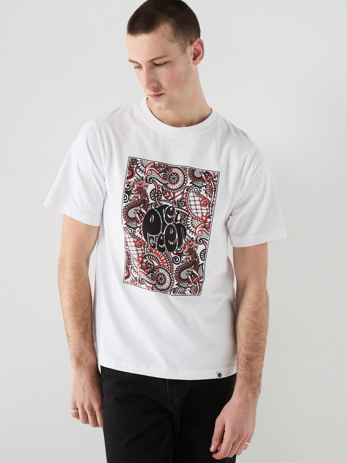 Pretty Green Resonance Box Graphic T-Shirt, White, Size S, Men