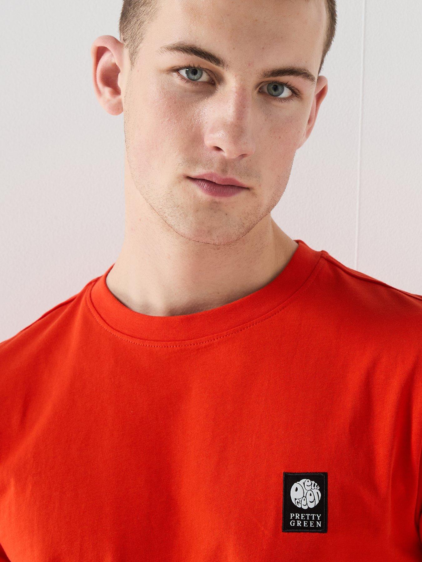 Image 4 of 6 of Pretty Green Sinclair T-shirt - Orange